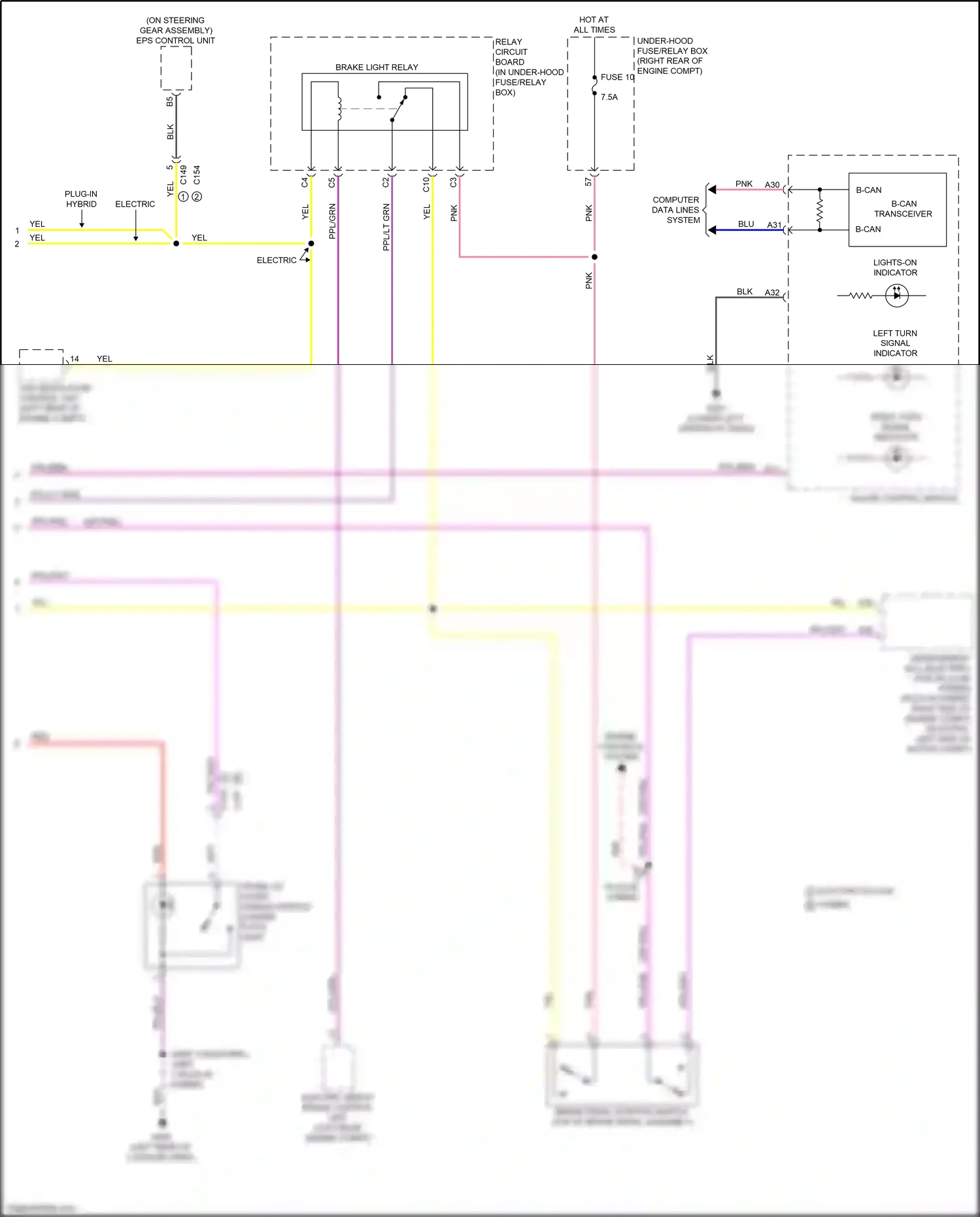 Wiring diagram eps control unit for Honda Clarity II (2016-2021) (10 of 10)