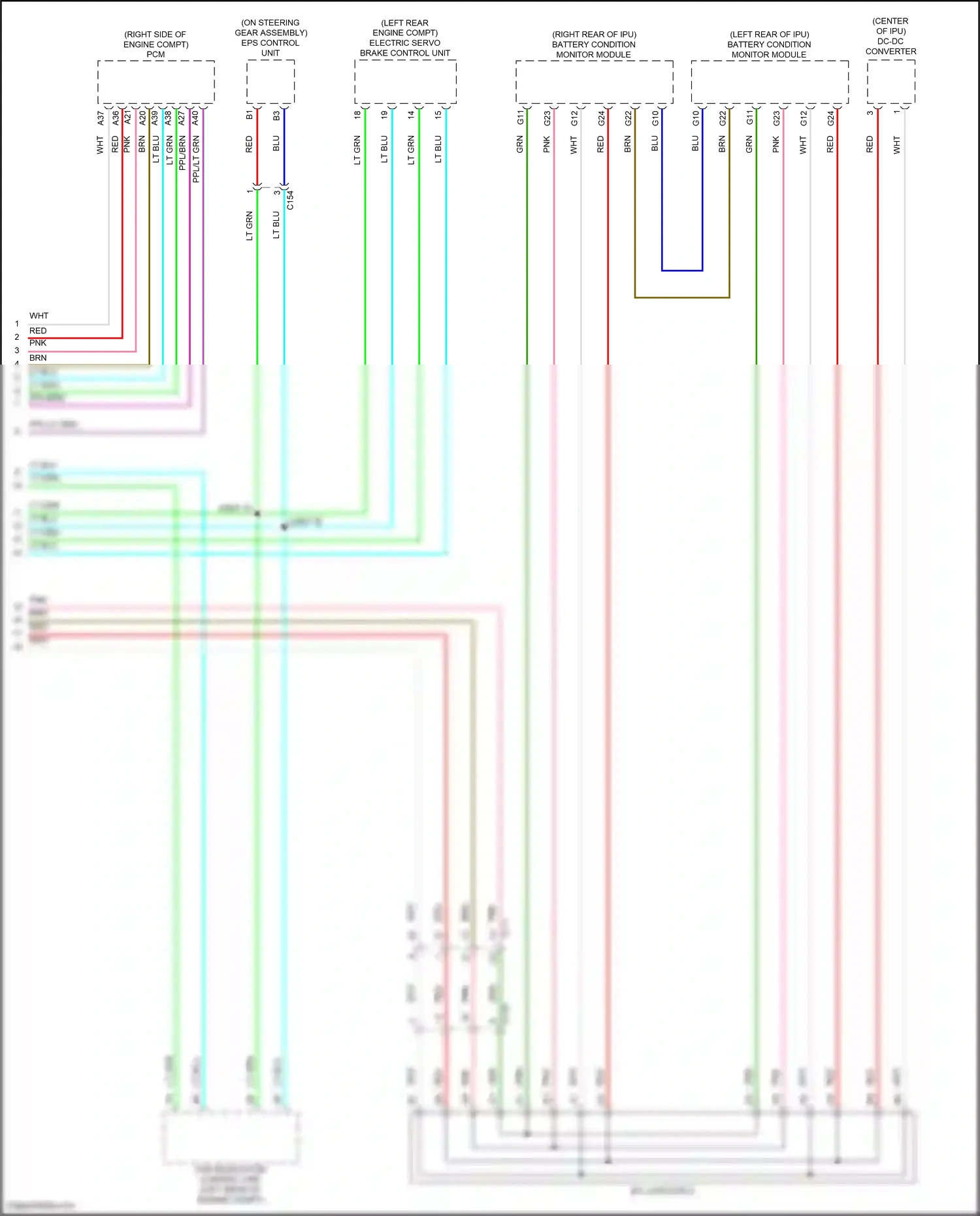 Wiring diagram eps control unit for Honda Clarity II (2016-2021) (1 of 10)