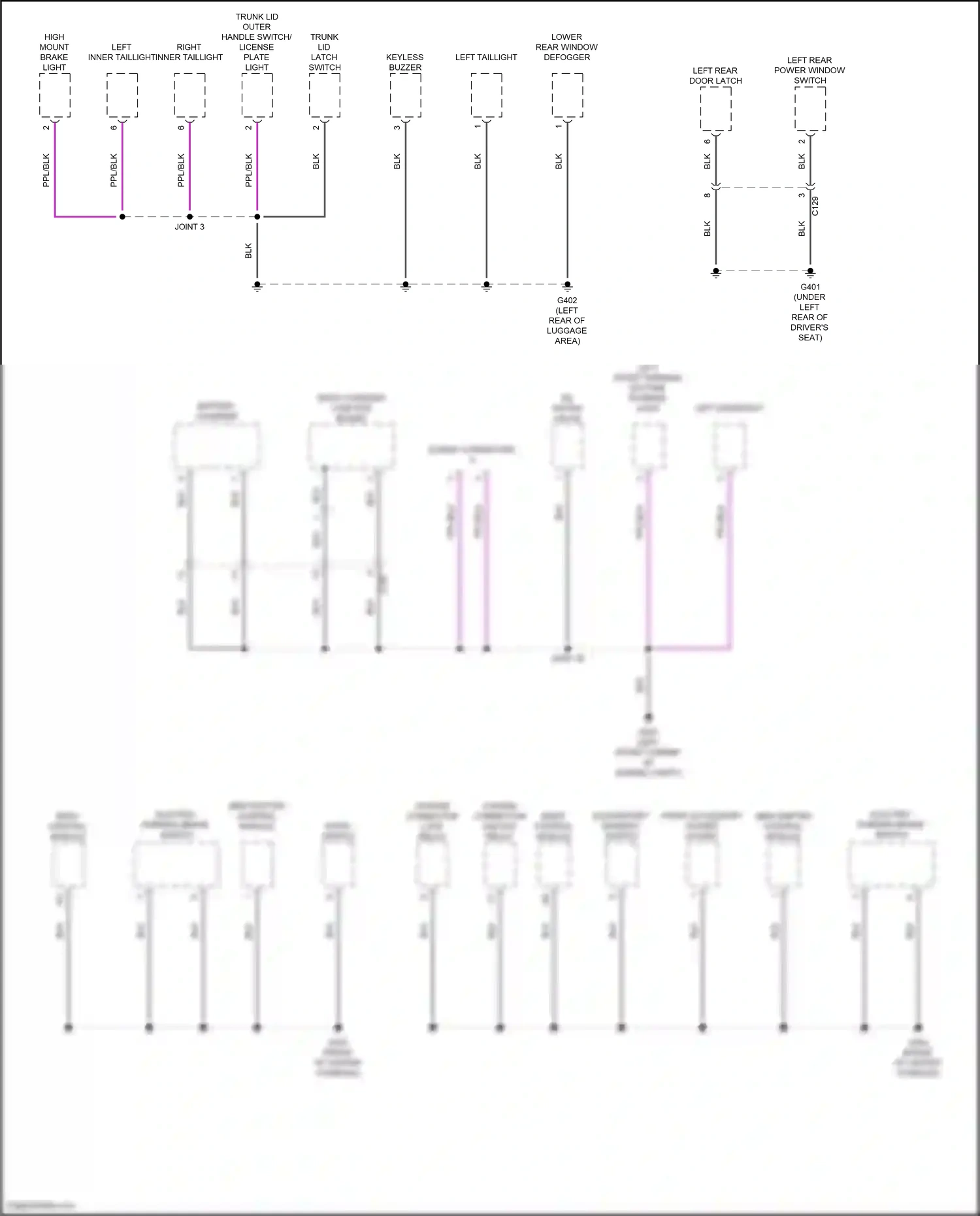 Wiring diagram front accessory power socket for Honda Clarity II (2016-2021) (3 of 4)