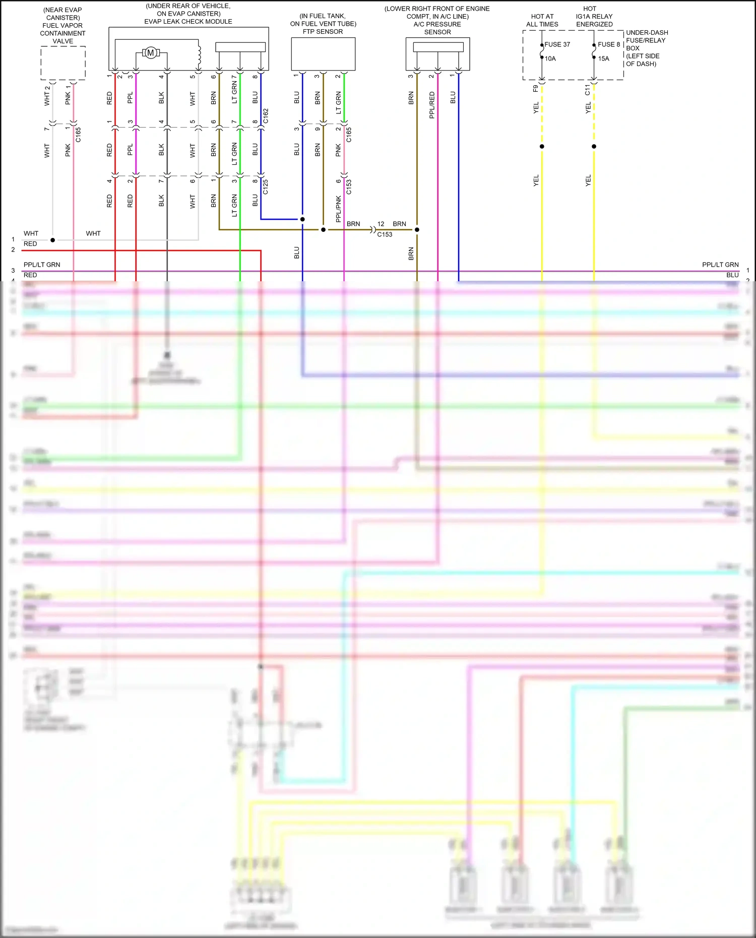Wiring diagram ftp sensor for Honda Clarity II (2016-2021) (1 of 1)