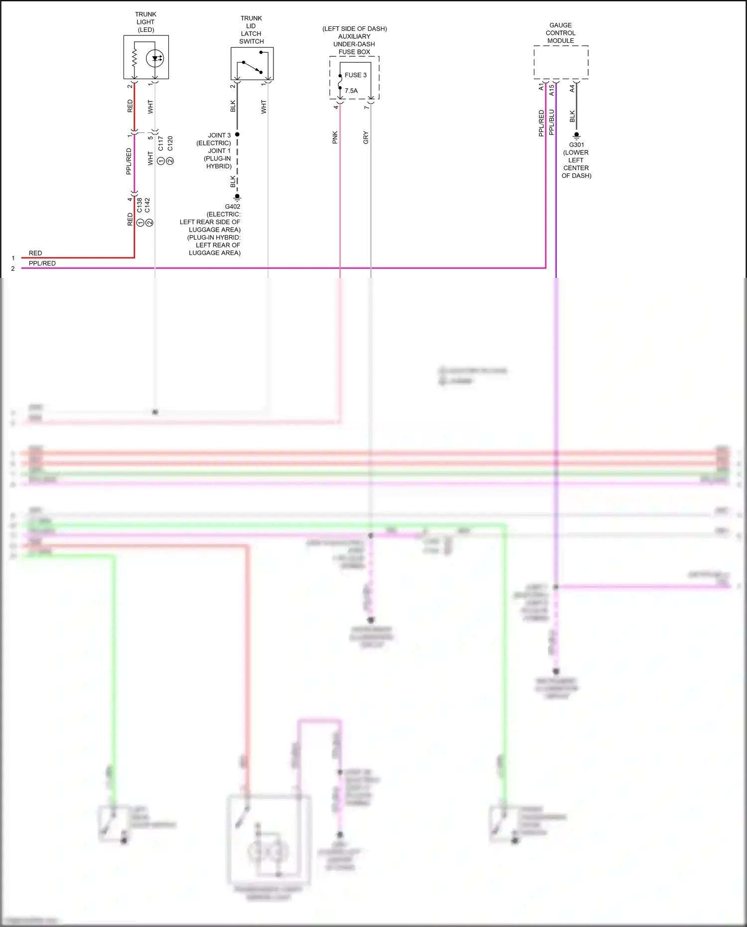 Wiring diagram gauge control module for Honda Clarity II (2016-2021) (13 of 40)