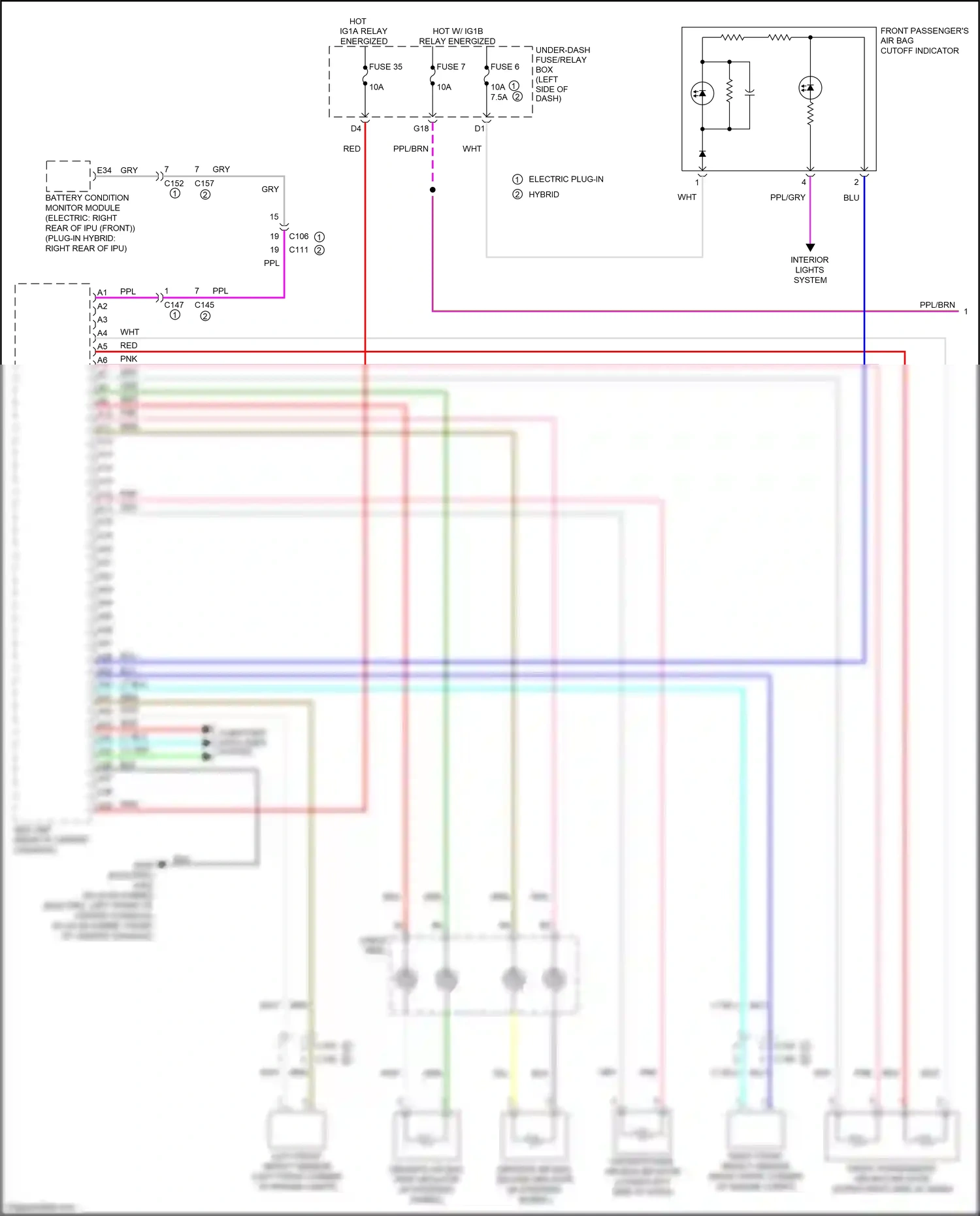 Wiring diagram left front impact sensor for Honda Clarity II (2016-2021) (1 of 1)