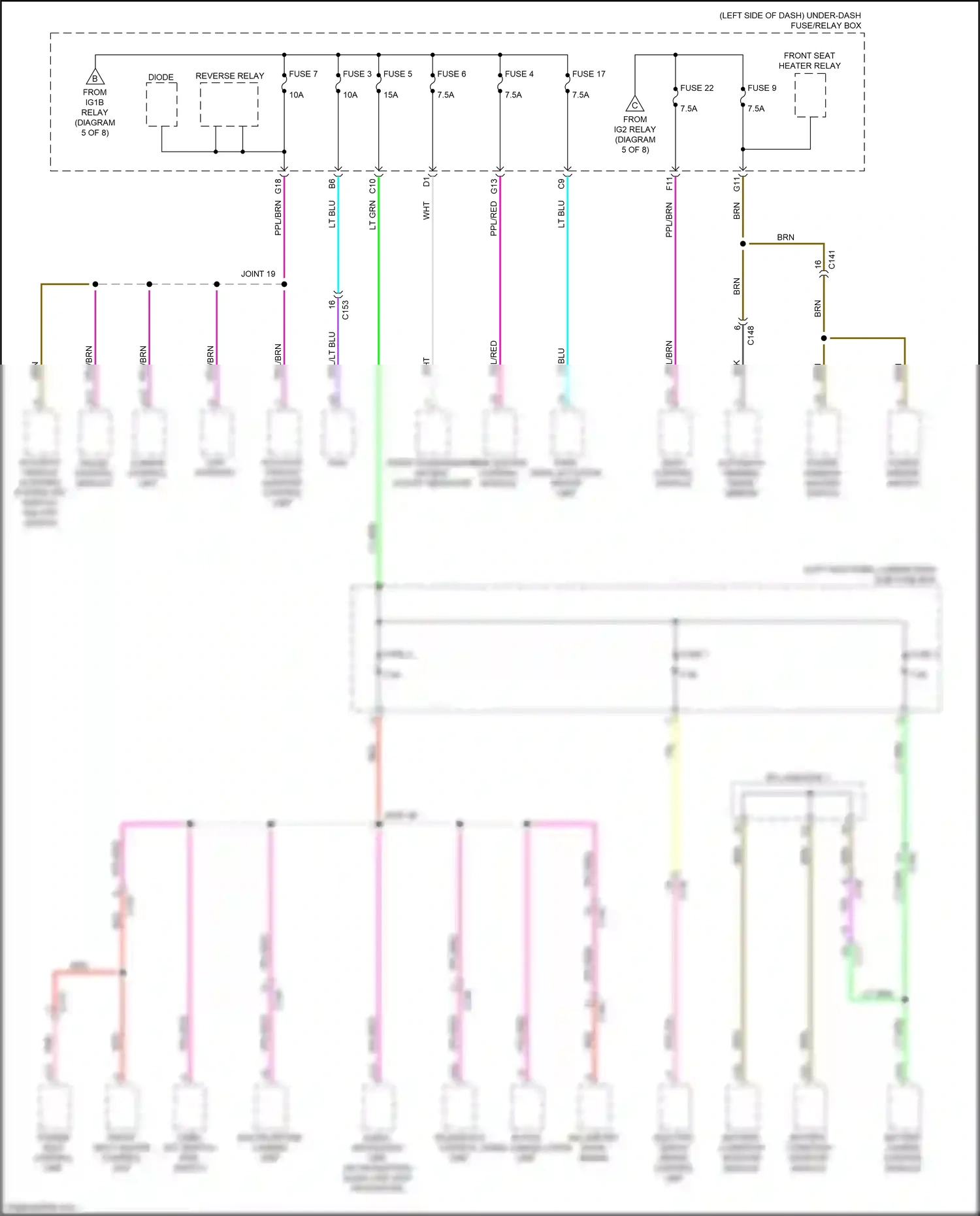 Wiring diagram multipurpose camera unit for Honda Clarity II (2016-2021) (3 of 10)