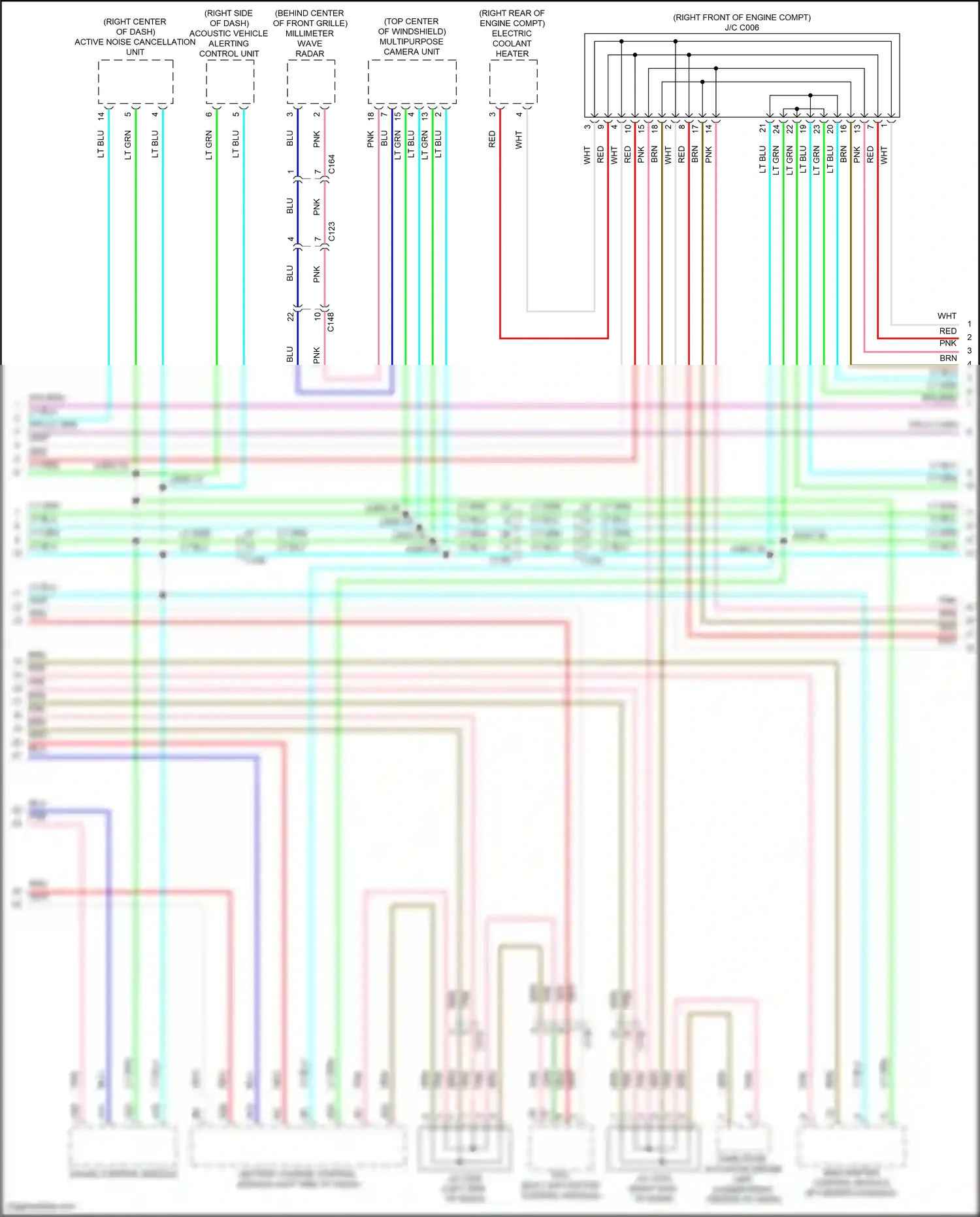 Wiring diagram multipurpose camera unit for Honda Clarity II (2016-2021) (1 of 10)