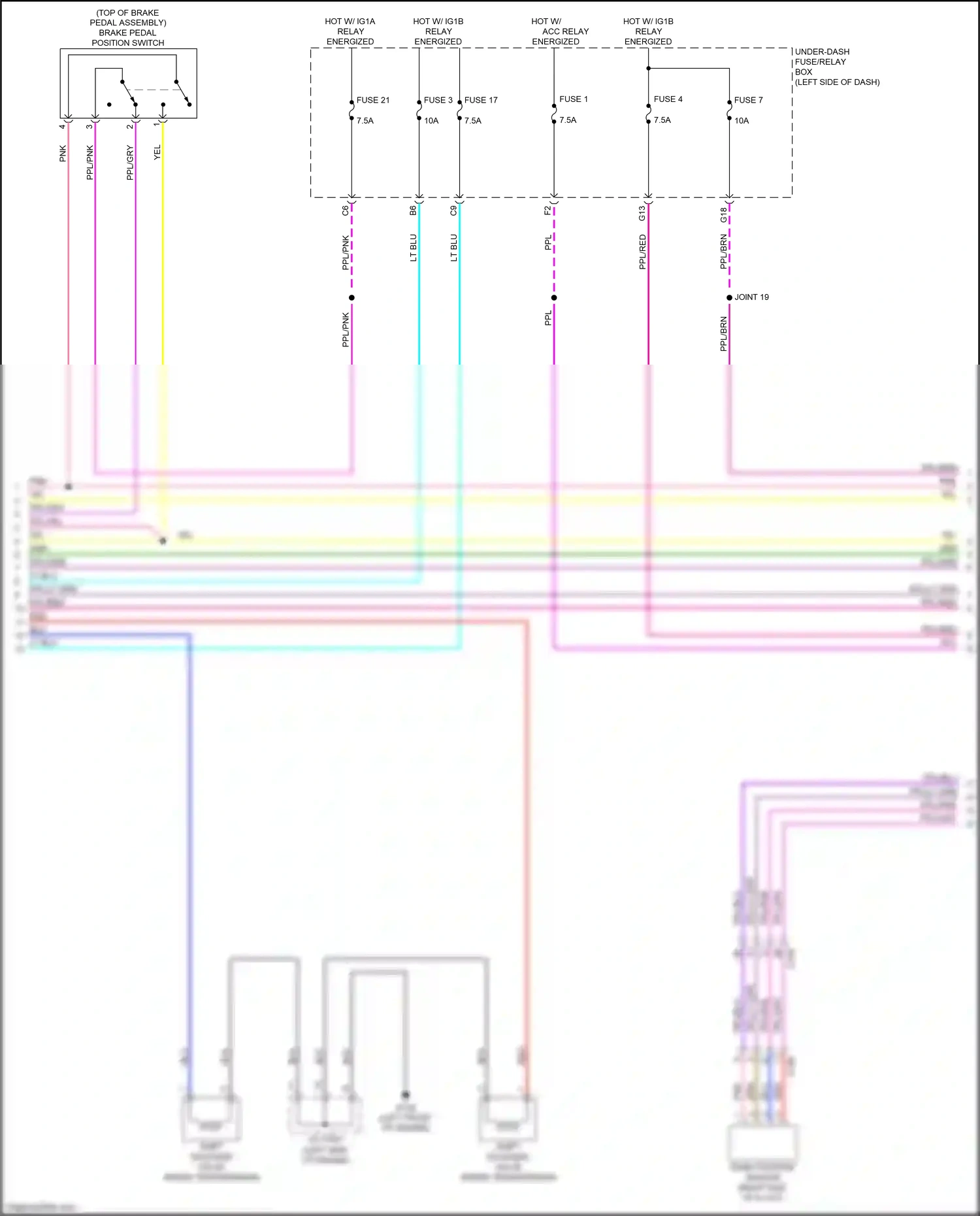 Wiring diagram park position sensor for Honda Clarity II (2016-2021) (1 of 3)