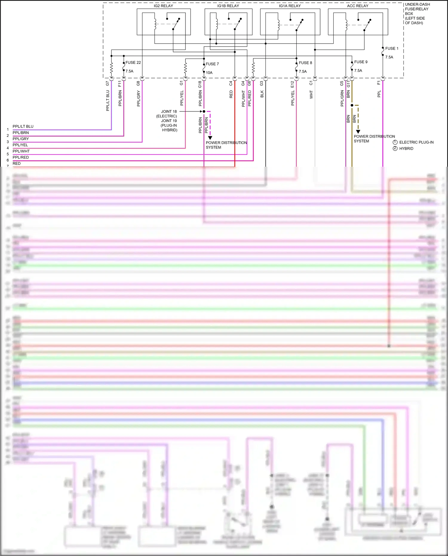 Wiring diagram touch sensor for Honda Clarity II (2016-2021) (1 of 4)