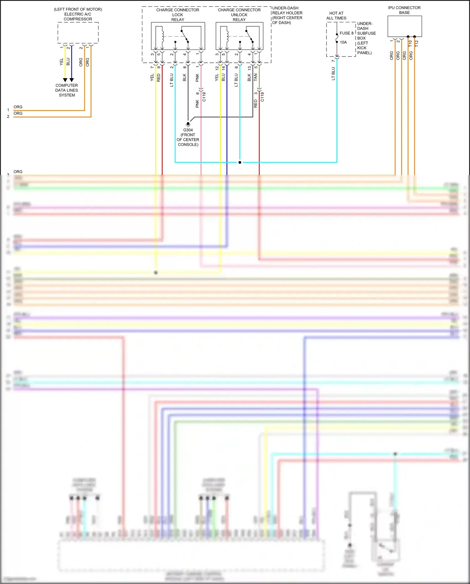 Wiring diagram under-dash subfuse box a for Honda Clarity II (2016-2021) (4 of 4)