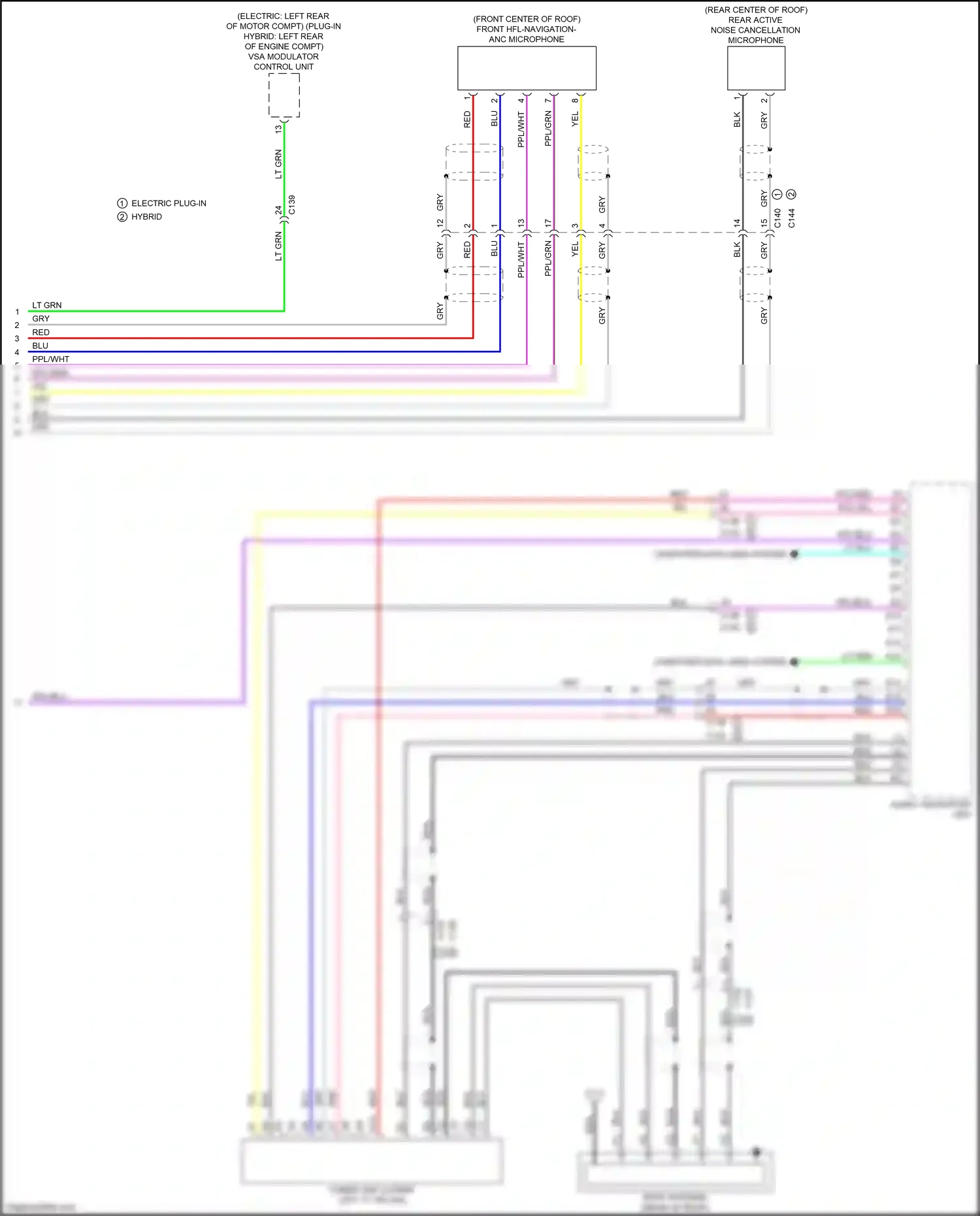 Wiring diagram vsa modulator control unit for Honda Clarity II (2016-2021) (9 of 14)