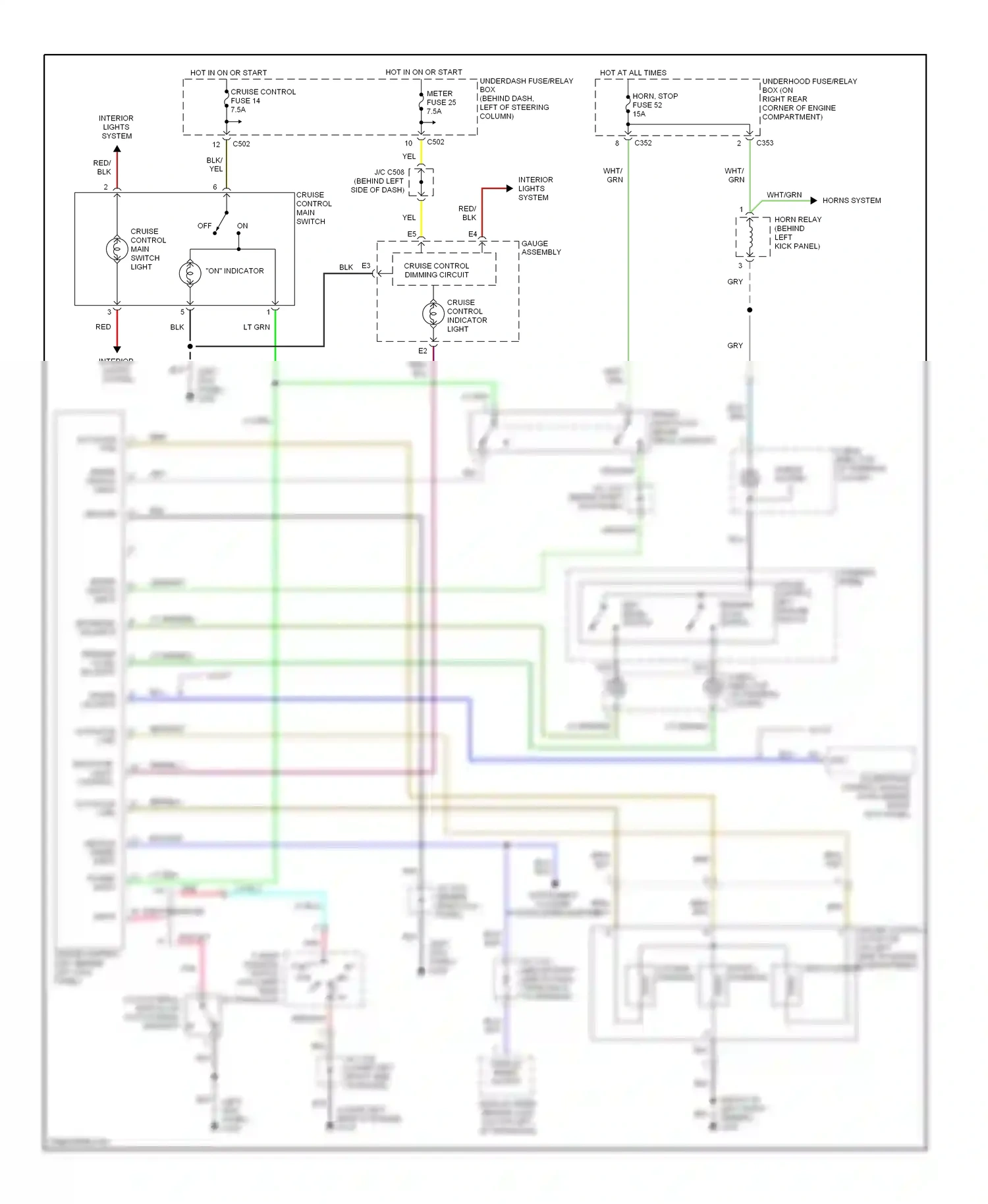 Wiring diagram brake switch input for Honda CR-V I facelift (1999-2001) (1 of 1)