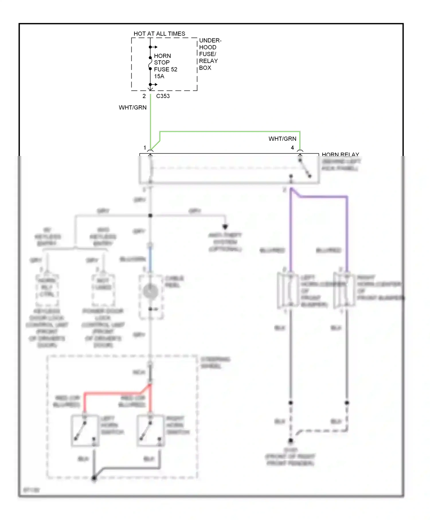 Wiring diagram nca for Honda CR-V I facelift (1999-2001) (5 of 9)