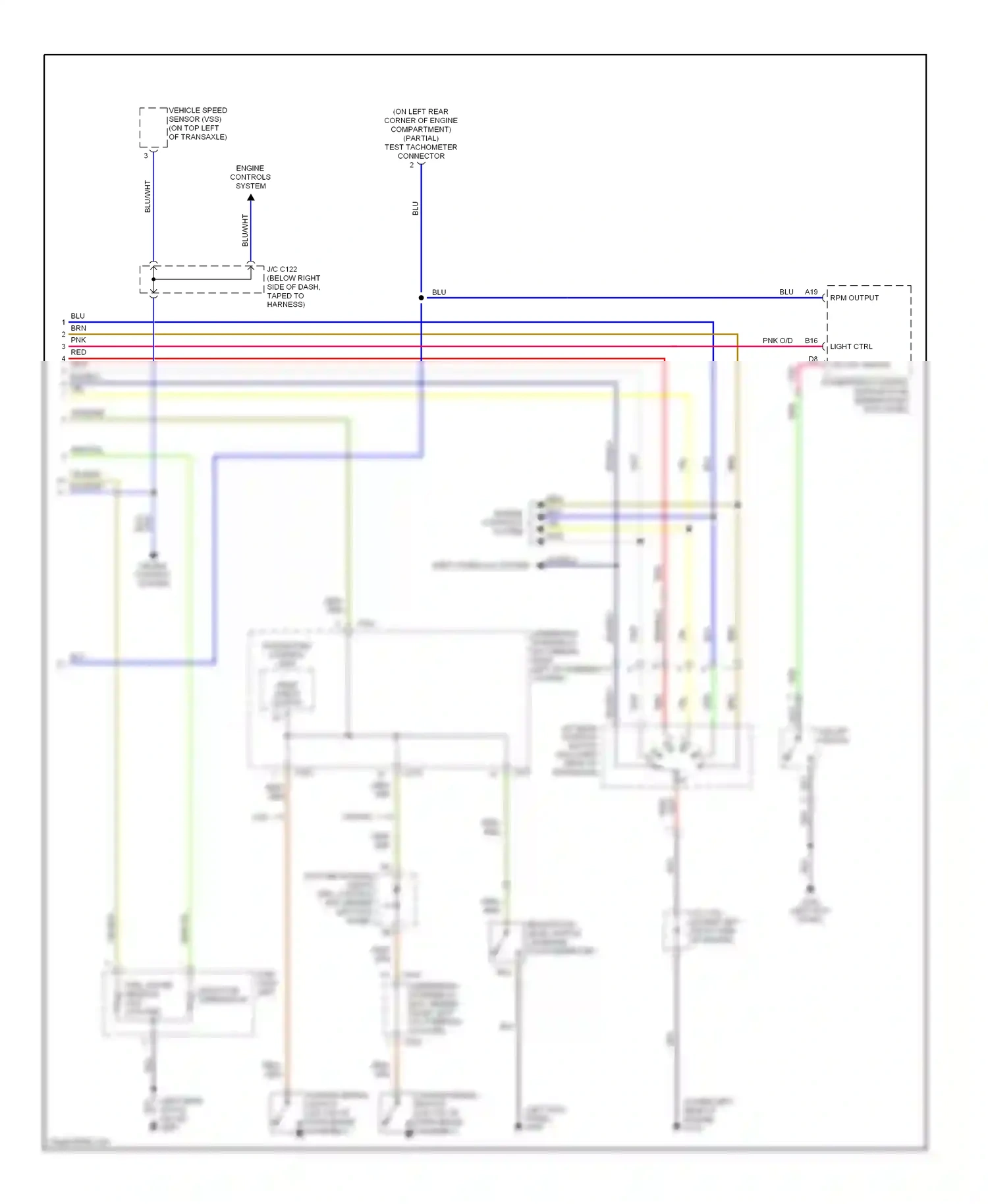 Wiring diagram shift interlock system for Honda CR-V I facelift (1999-2001) (1 of 3)