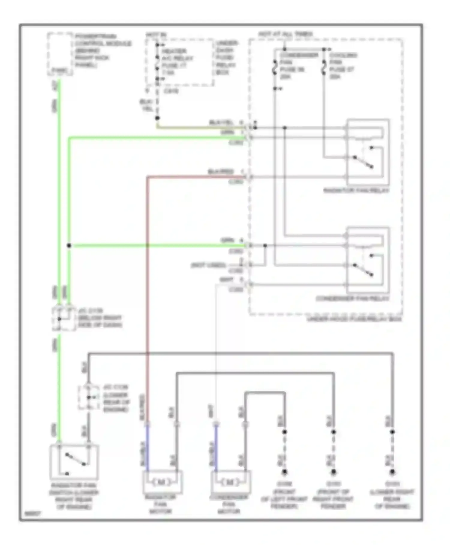 CR-V Honda I (1995-1999): Cooling fan circuit