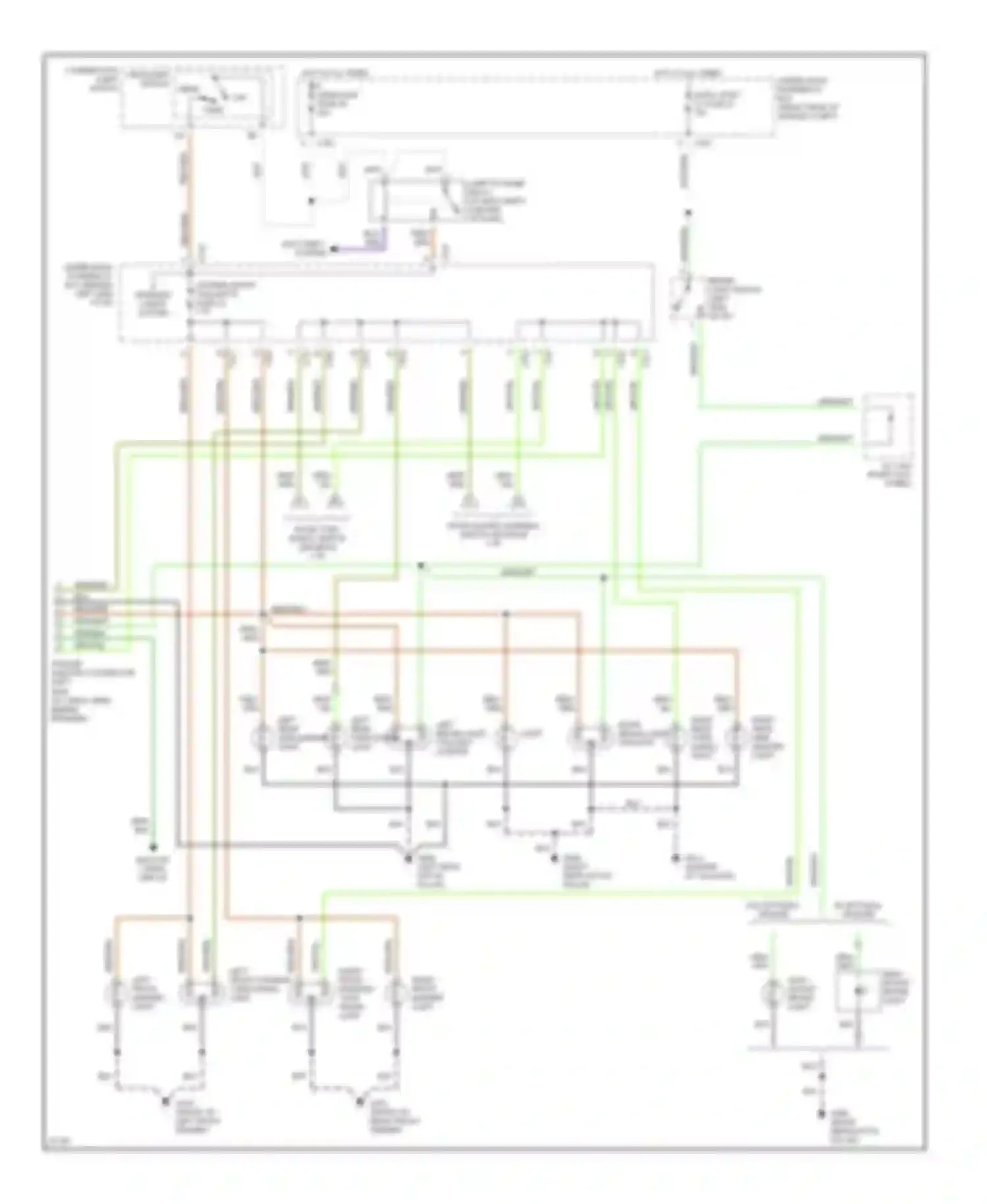 CR-V Honda I (1995-1999): Exterior lamps circuit (2 of 2)