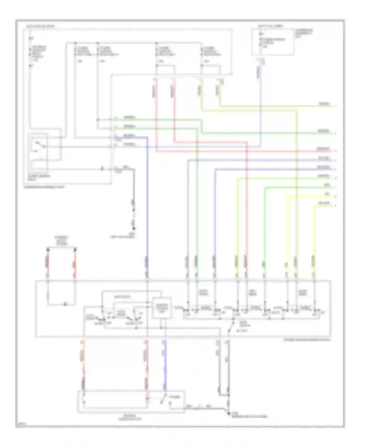 CR-V Honda I (1995-1999): Power window circuit (1 of 2)