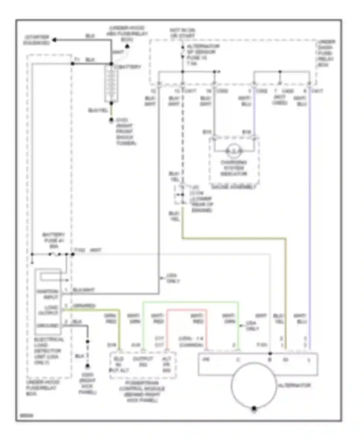 CR-V Honda I (1995-1999): Charging circuit