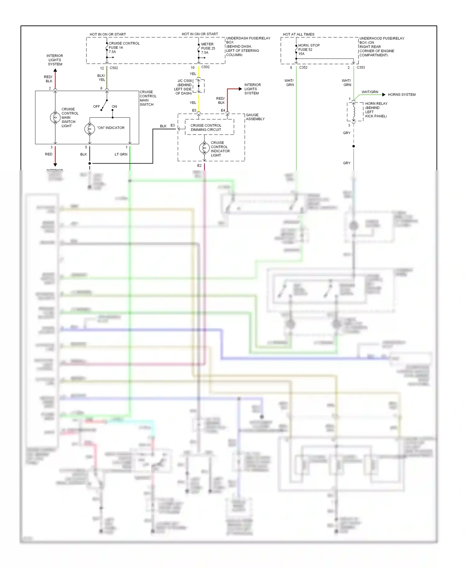 Wiring diagram actuator ctrl for Honda CR-V I (1995-1999) (1 of 1)