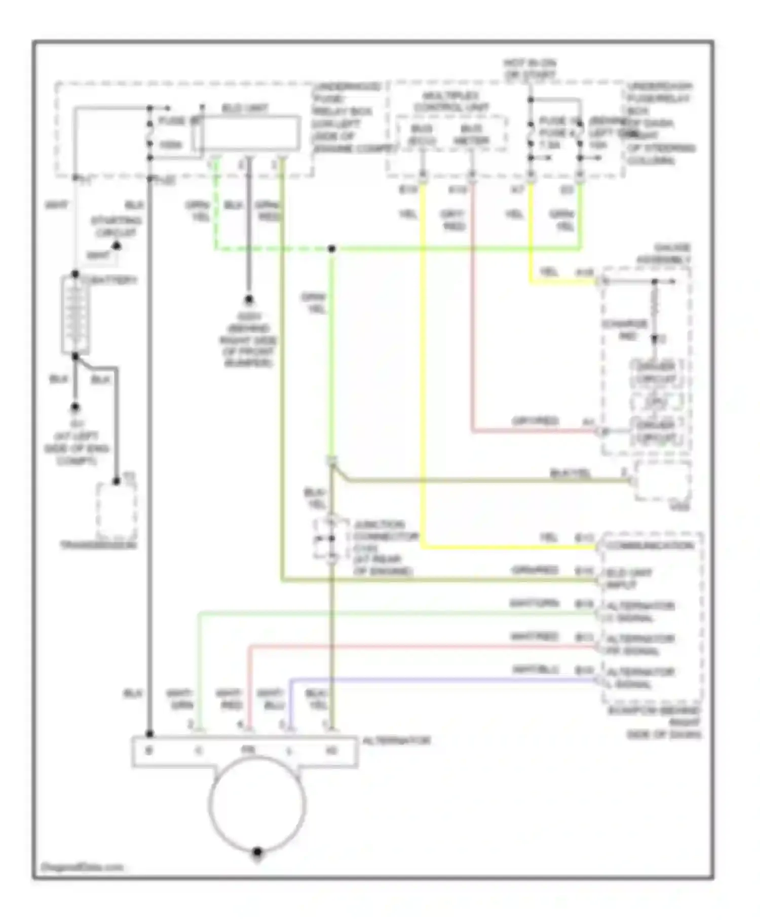 CR-V Honda II facelift (2004-2006): Charging circuit