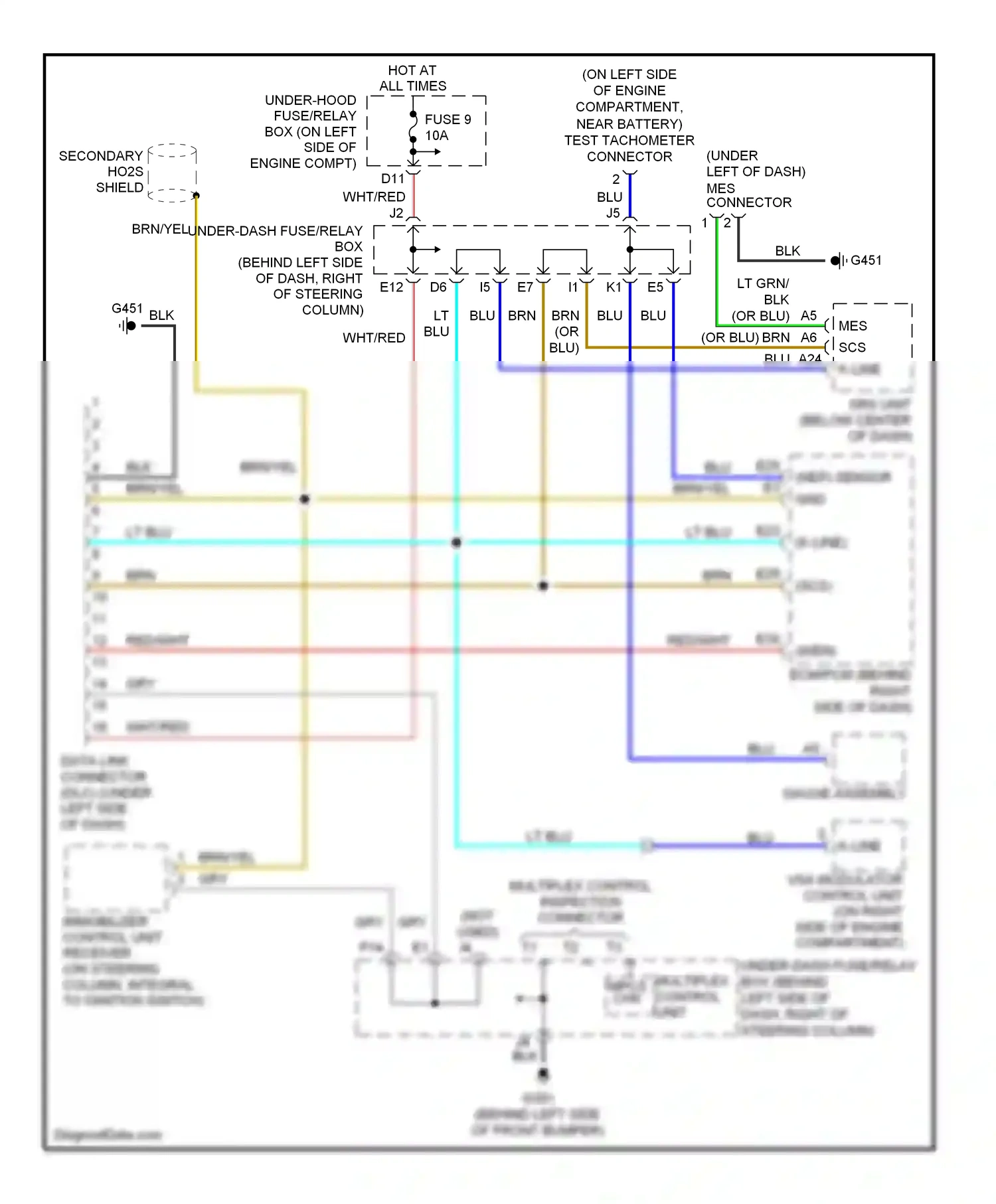 Wiring diagram blk for Honda CR-V II facelift (2004-2006) (4 of 50)