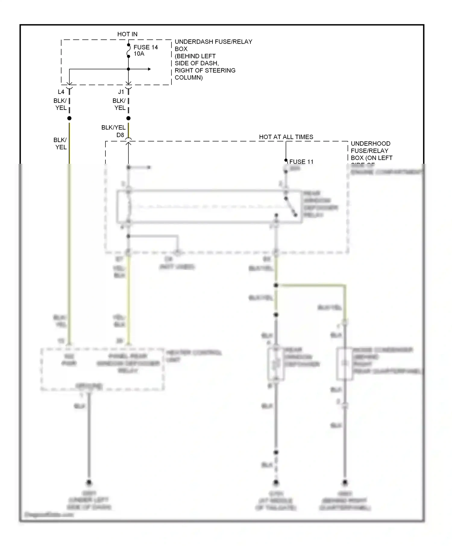Wiring diagram blk for Honda CR-V II facelift (2004-2006) (16 of 50)