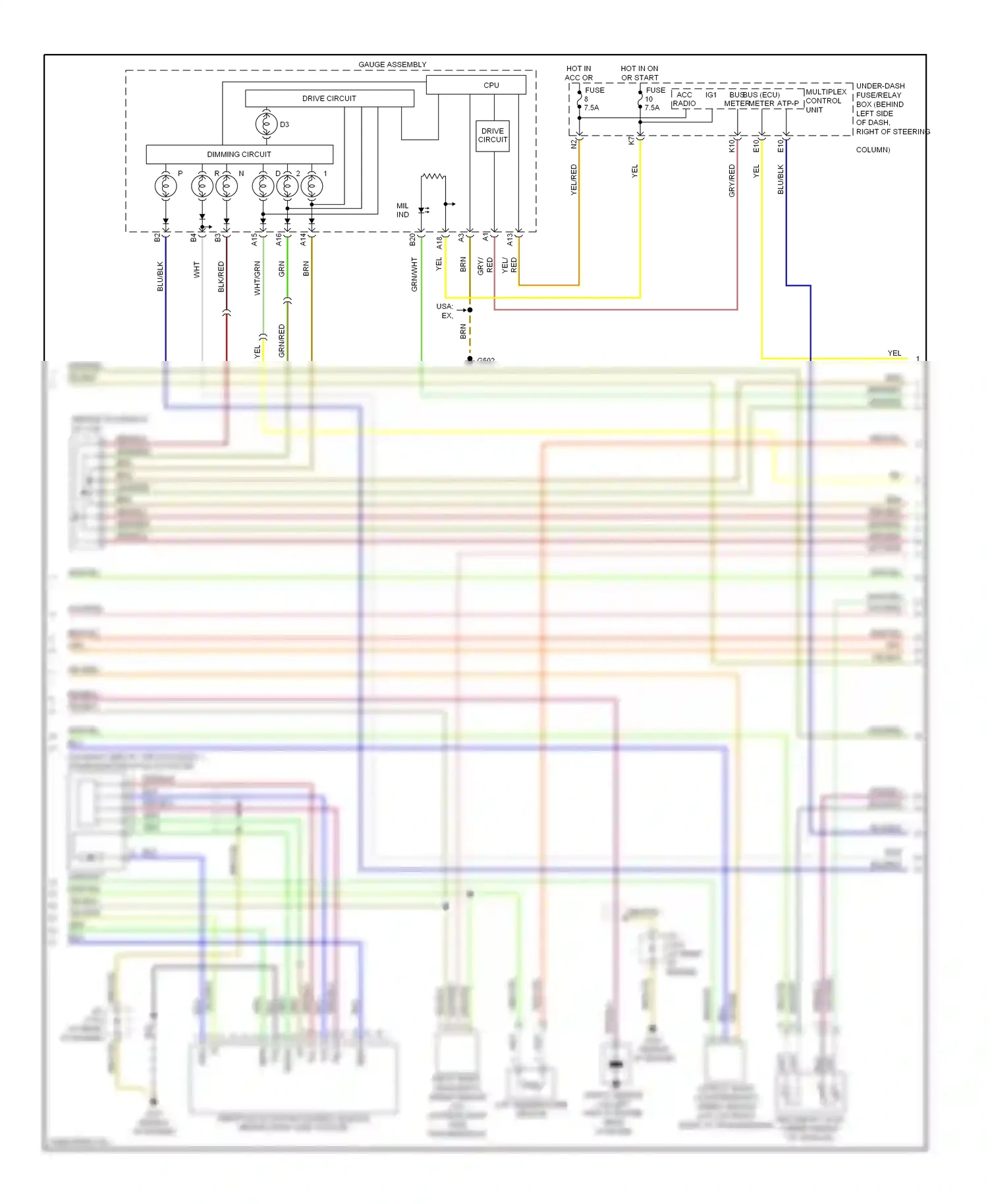 Wiring diagram blk for Honda CR-V II facelift (2004-2006) (19 of 50)