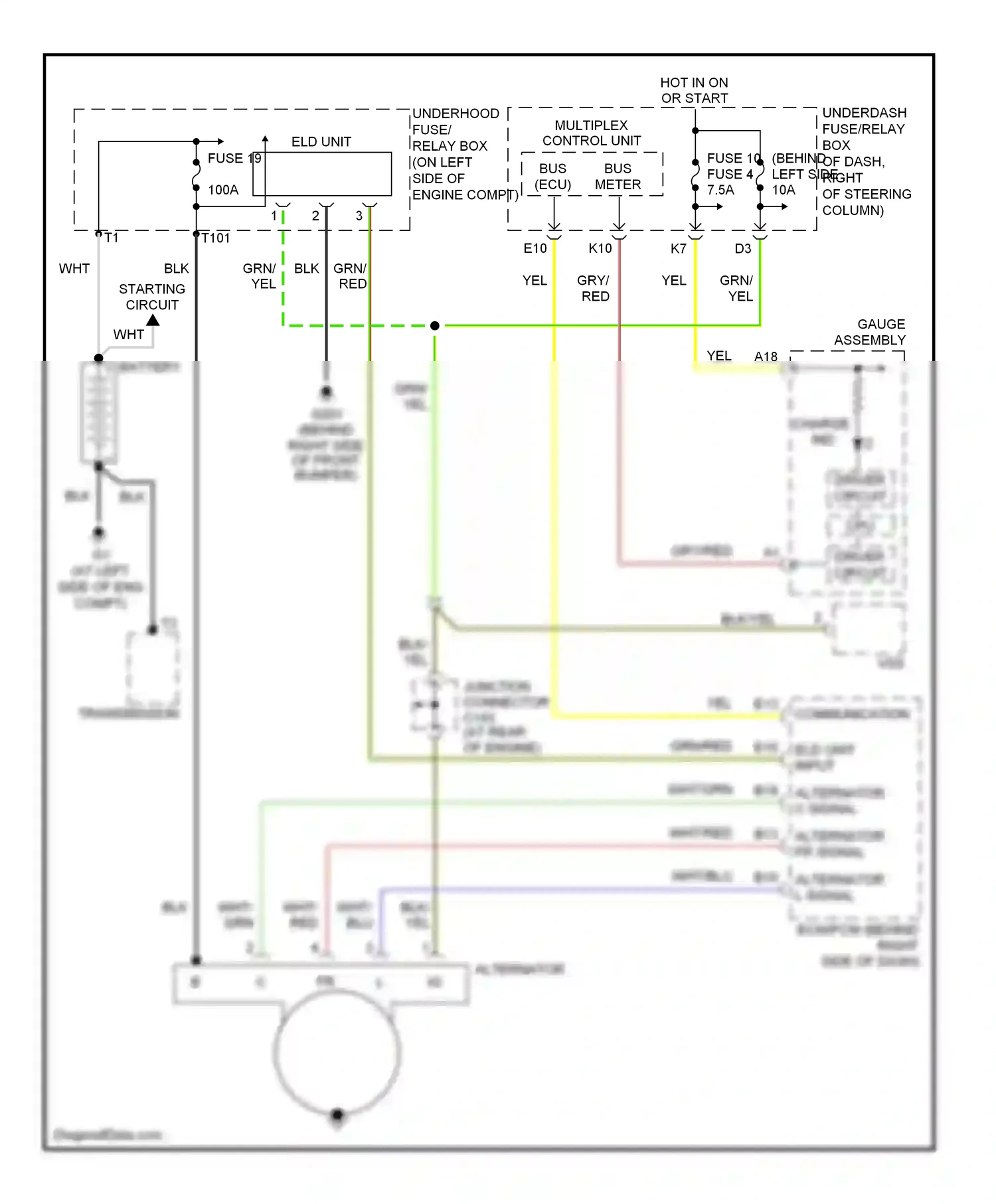 Wiring diagram blk for Honda CR-V II facelift (2004-2006) (31 of 50)