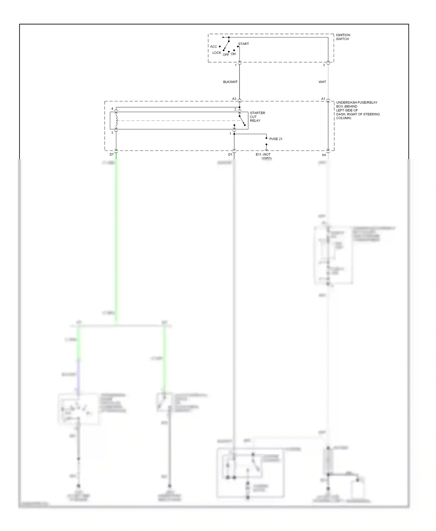 Wiring diagram fuse 21 for Honda CR-V II facelift (2004-2006) (1 of 1)