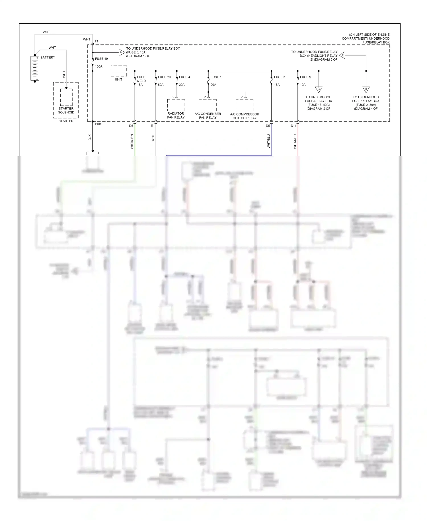 Wiring diagram ignition key switch/ key light for Honda CR-V II facelift (2004-2006) (4 of 6)
