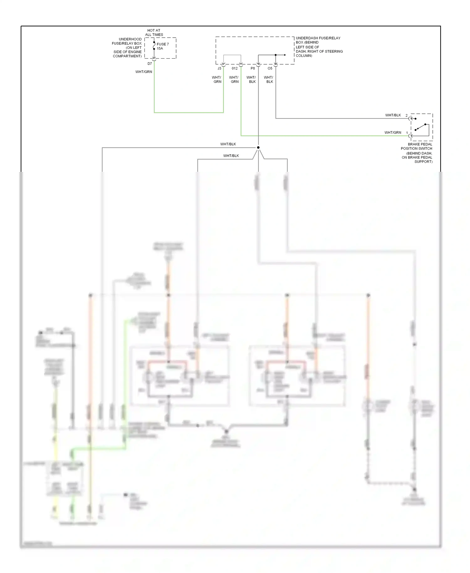 Wiring diagram left quarter panel) for Honda CR-V II facelift (2004-2006) (1 of 1)