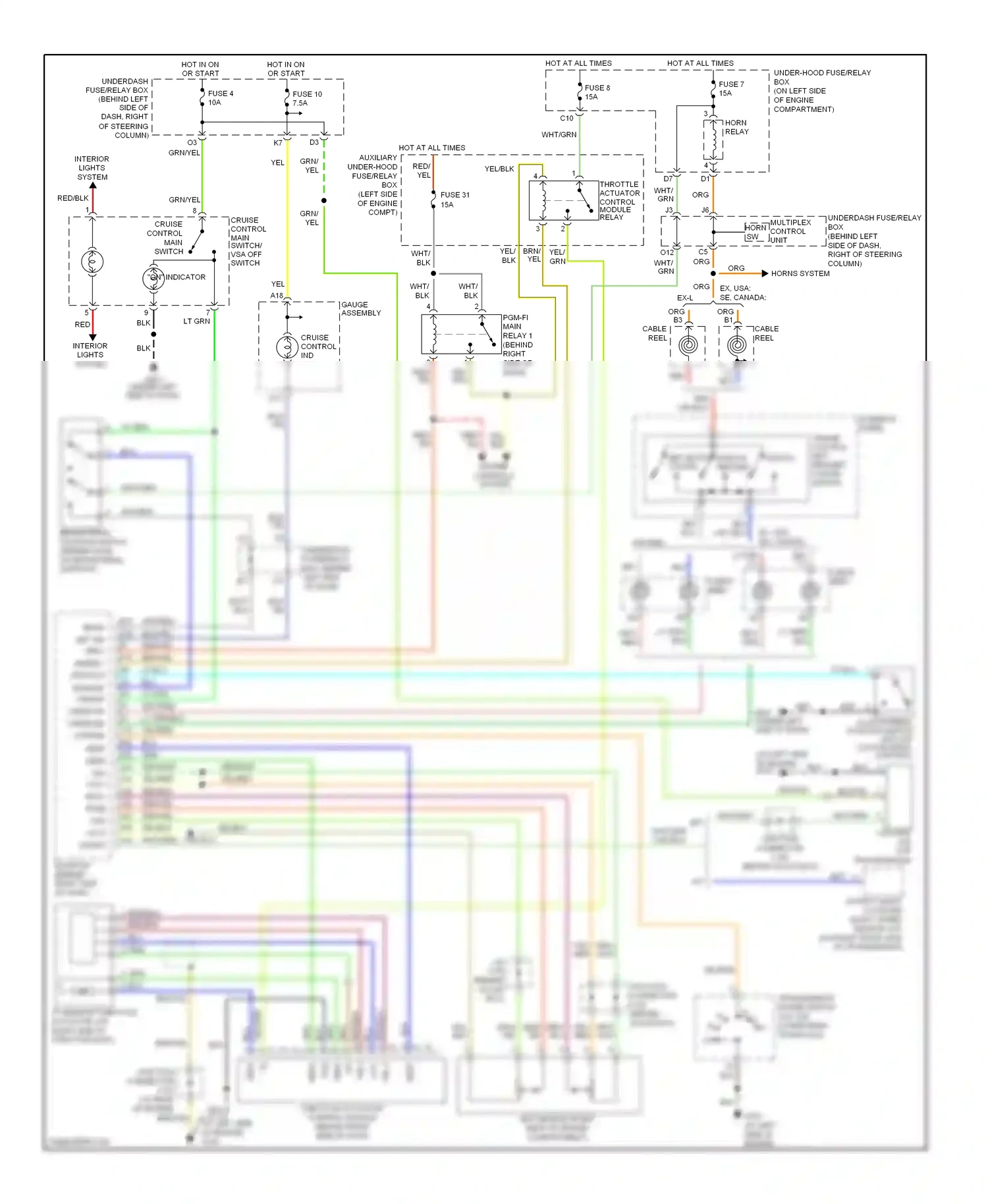 Wiring diagram lt blu for Honda CR-V II facelift (2004-2006) (3 of 6)
