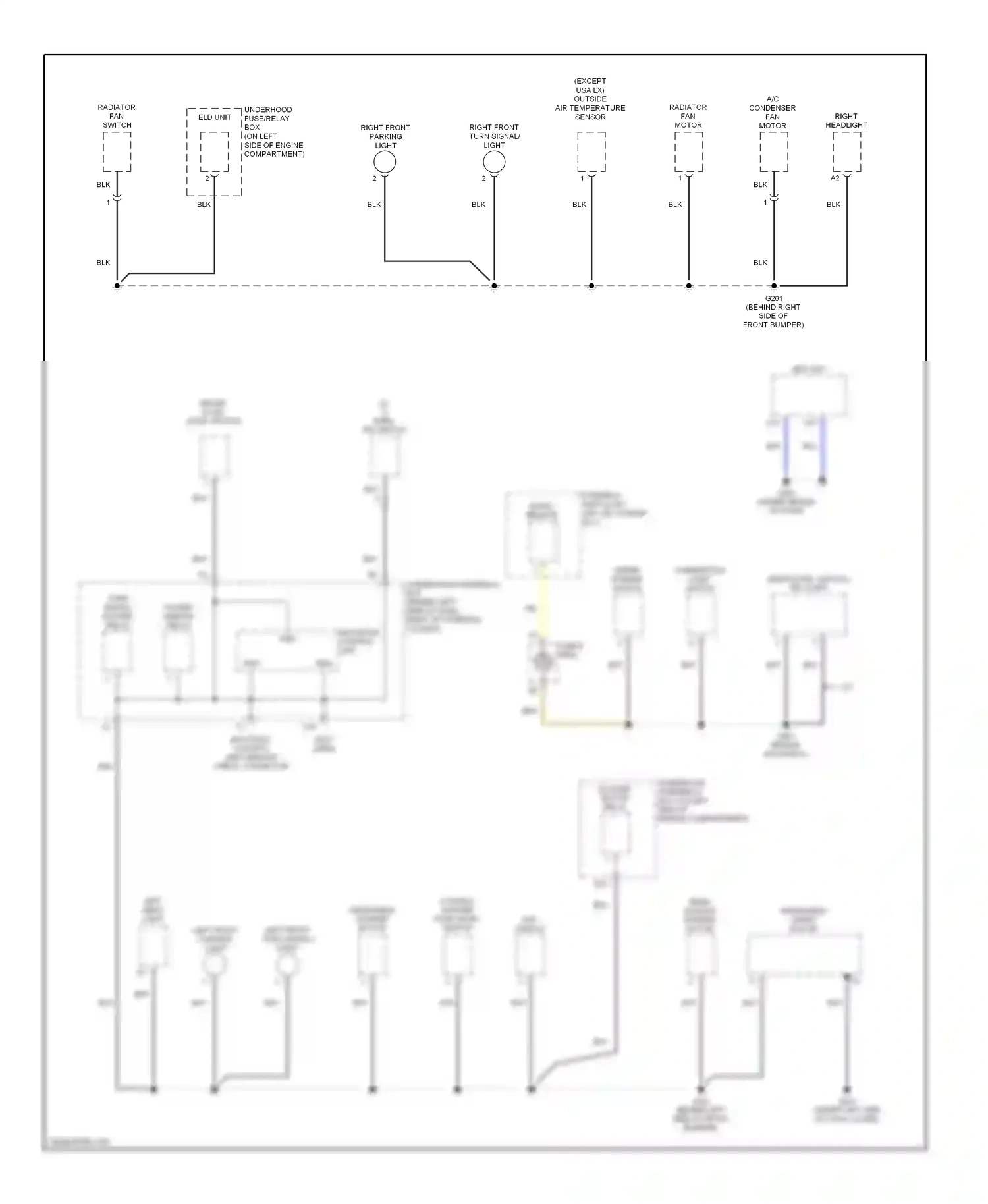 Wiring diagram psp switch for Honda CR-V II facelift (2004-2006) (1 of 1)