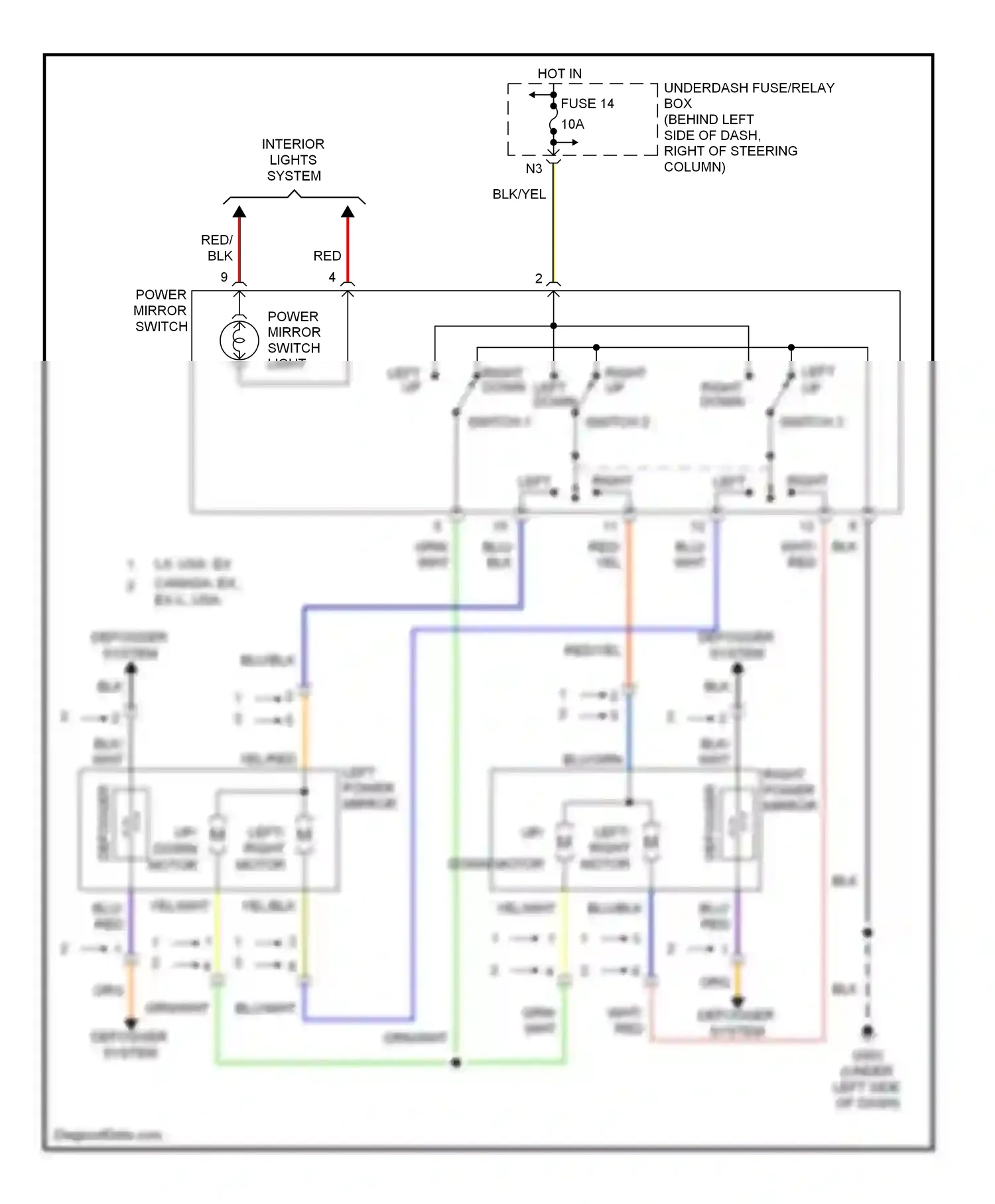 Wiring diagram red for Honda CR-V II facelift (2004-2006) (24 of 40)