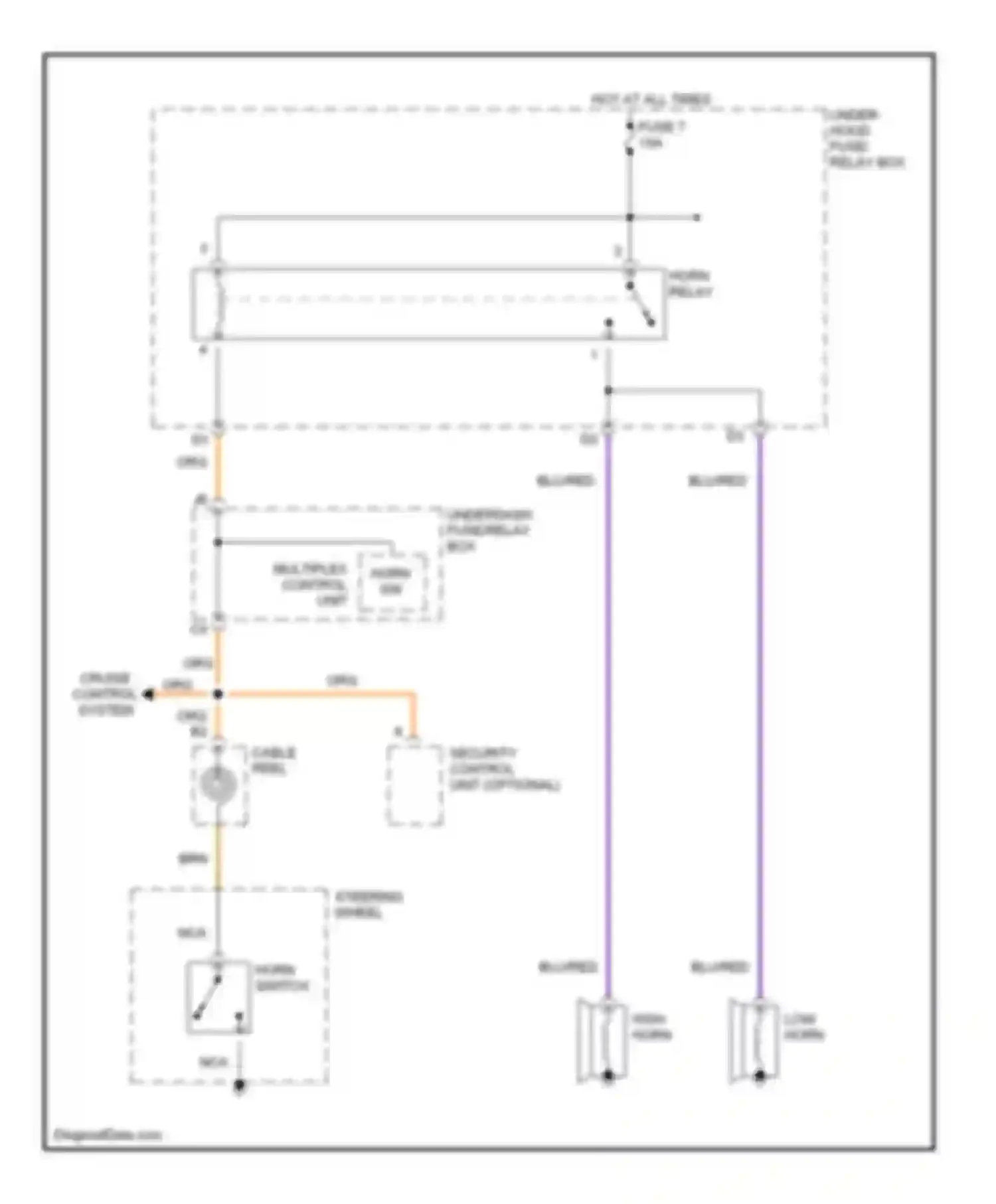 CR-V Honda II (2001-2004): Horn circuit