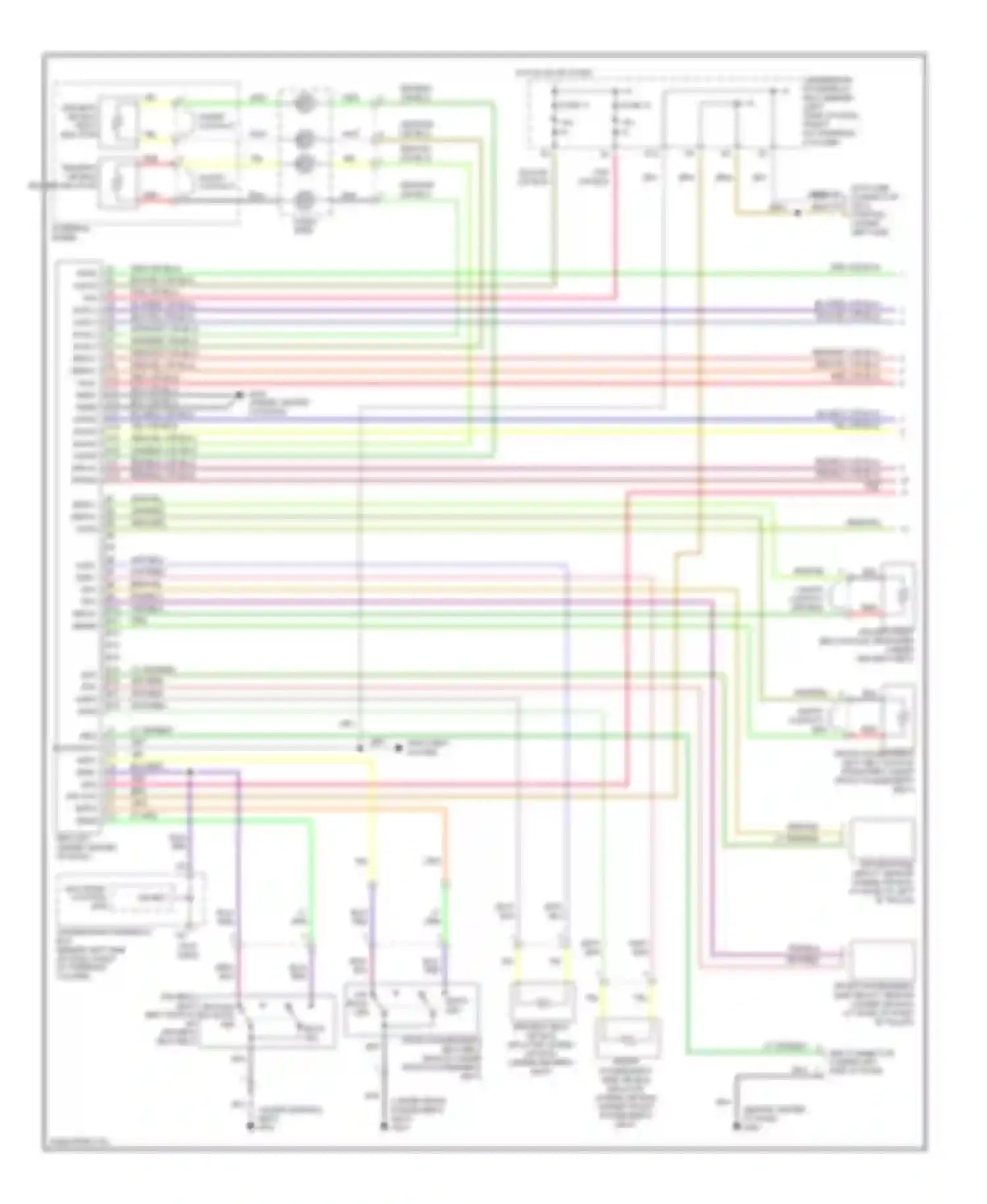 CR-V Honda II (2001-2004): Supplemental restraint circuit (1 of 2)