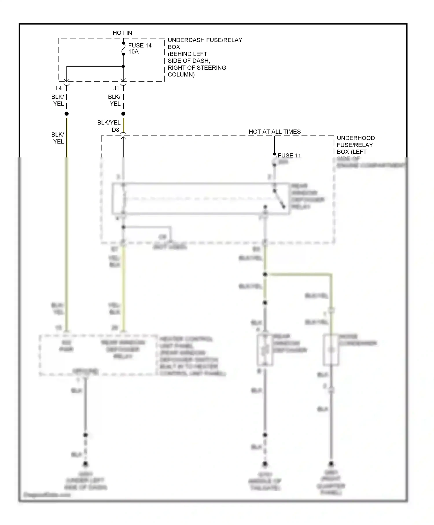 Wiring diagram blk for Honda CR-V II (2001-2004) (17 of 50)