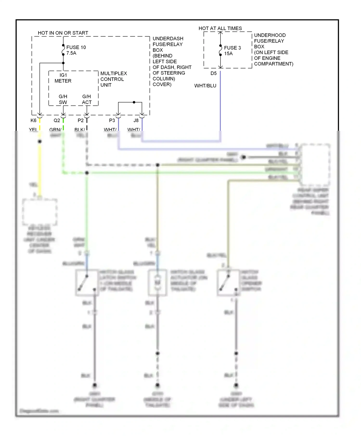 Wiring diagram blk for Honda CR-V II (2001-2004) (44 of 50)