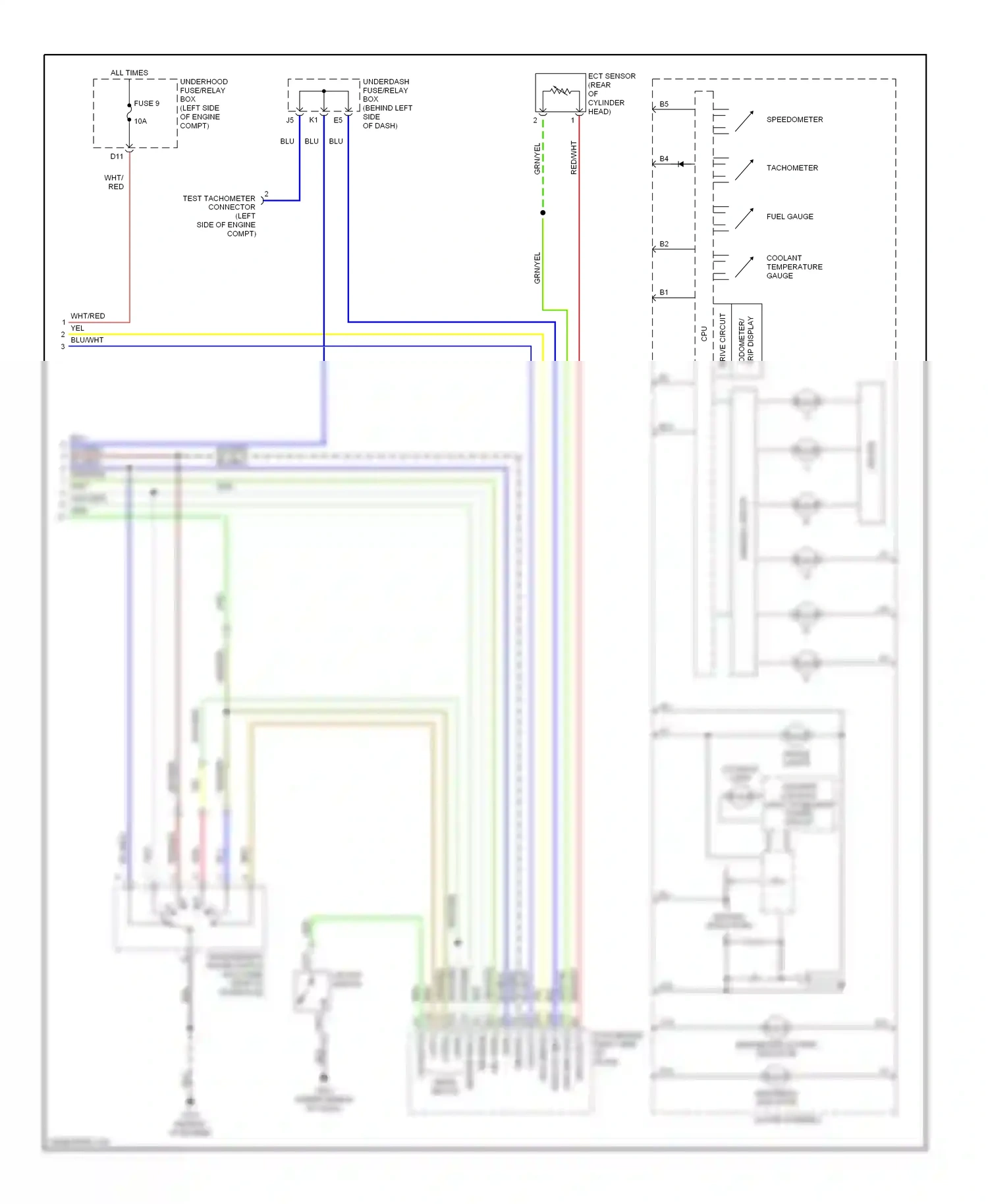 Wiring diagram blk/red for Honda CR-V II (2001-2004) (4 of 9)