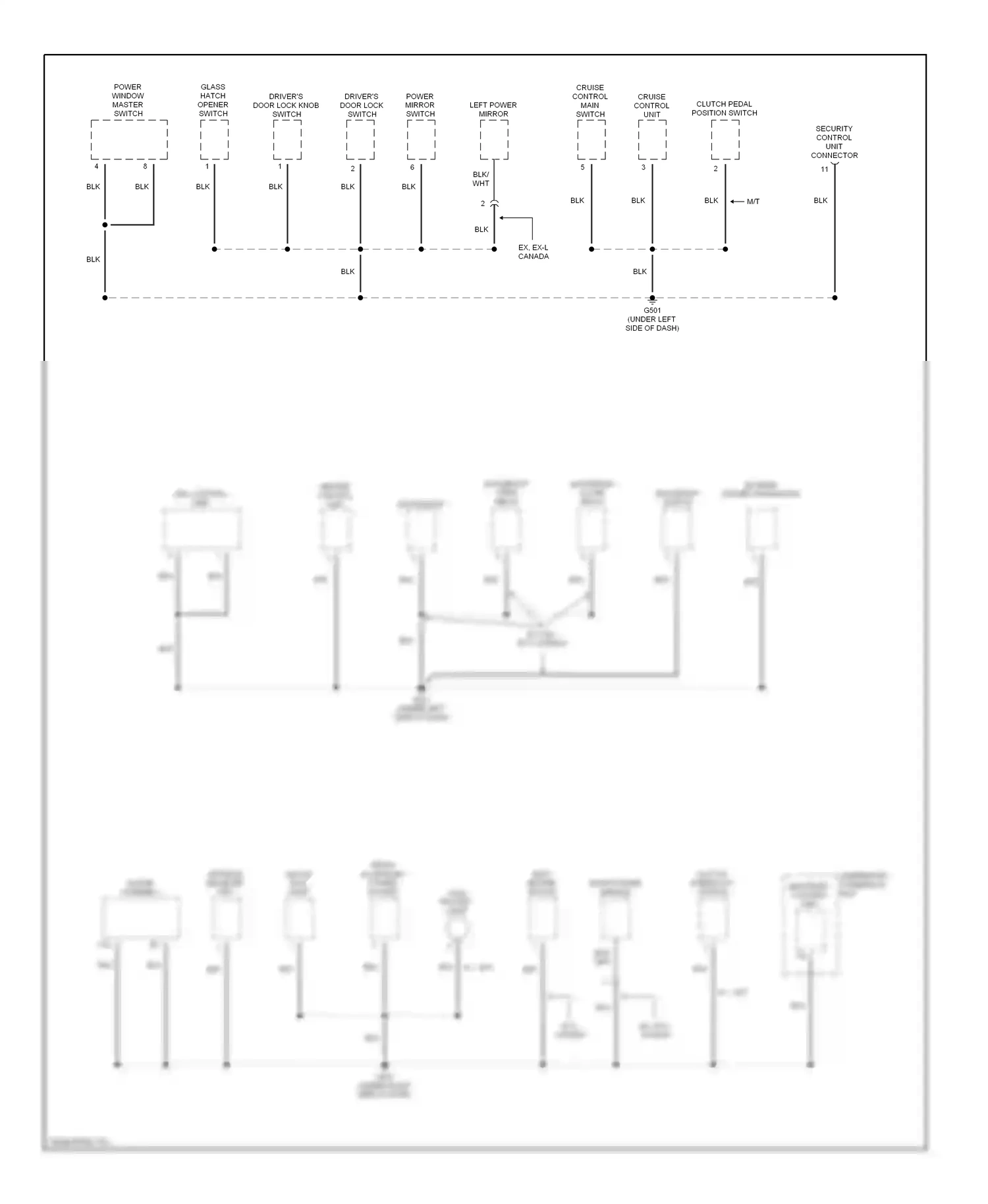 Wiring diagram drl control unit for Honda CR-V II (2001-2004) (1 of 3)