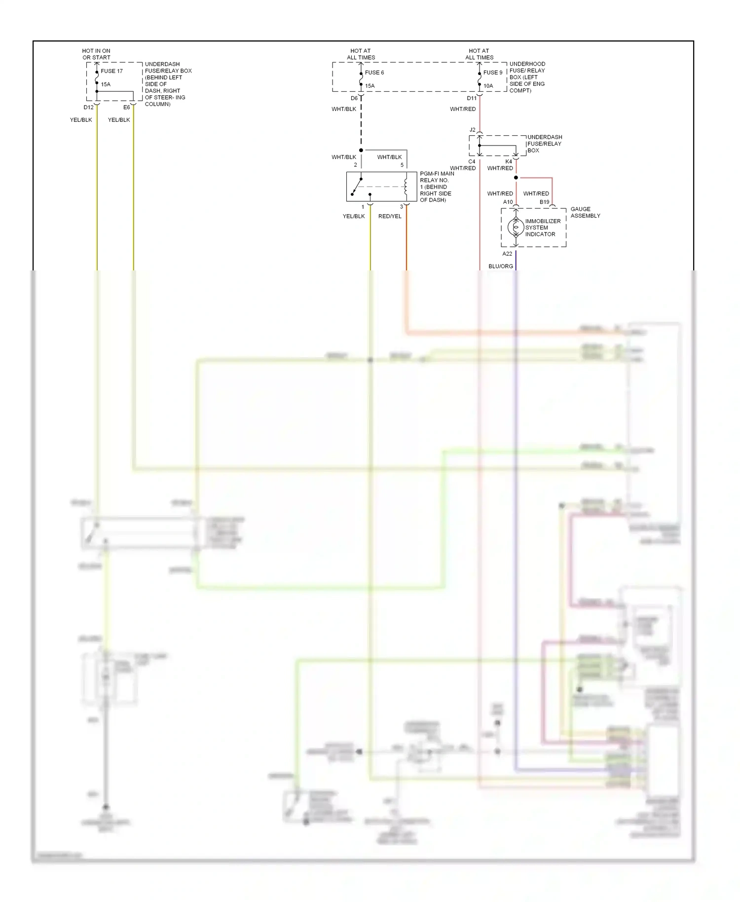 Wiring diagram fuse 9 for Honda CR-V II (2001-2004) (3 of 12)