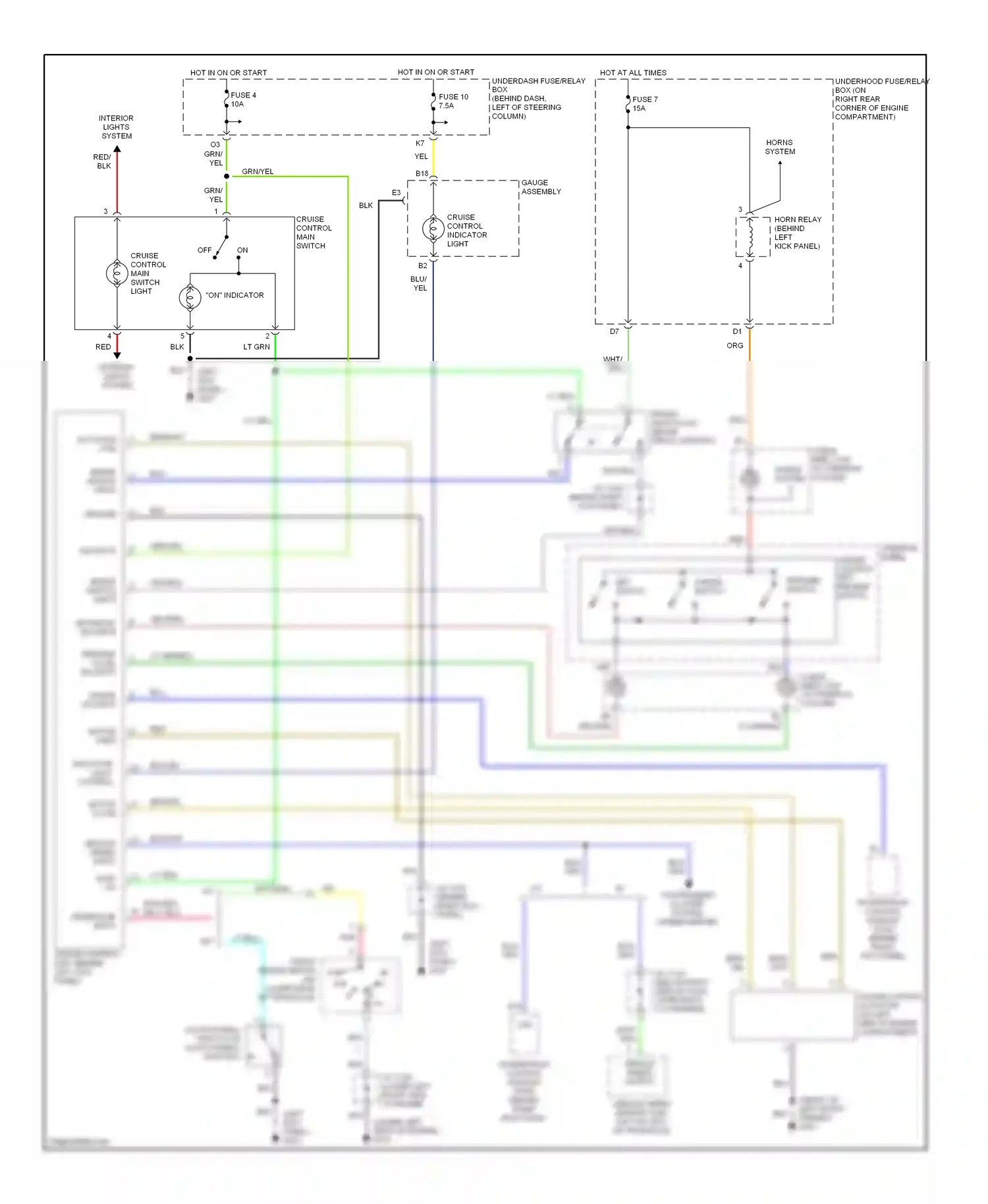 Wiring diagram horns system for Honda CR-V II (2001-2004) (2 of 3)