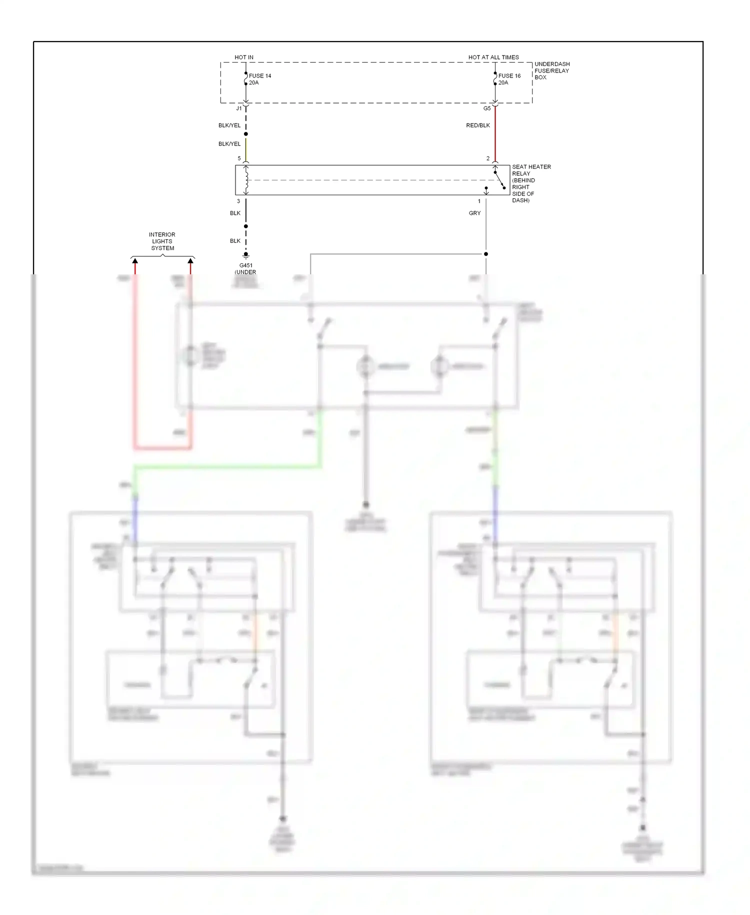 Wiring diagram red for Honda CR-V II (2001-2004) (25 of 37)