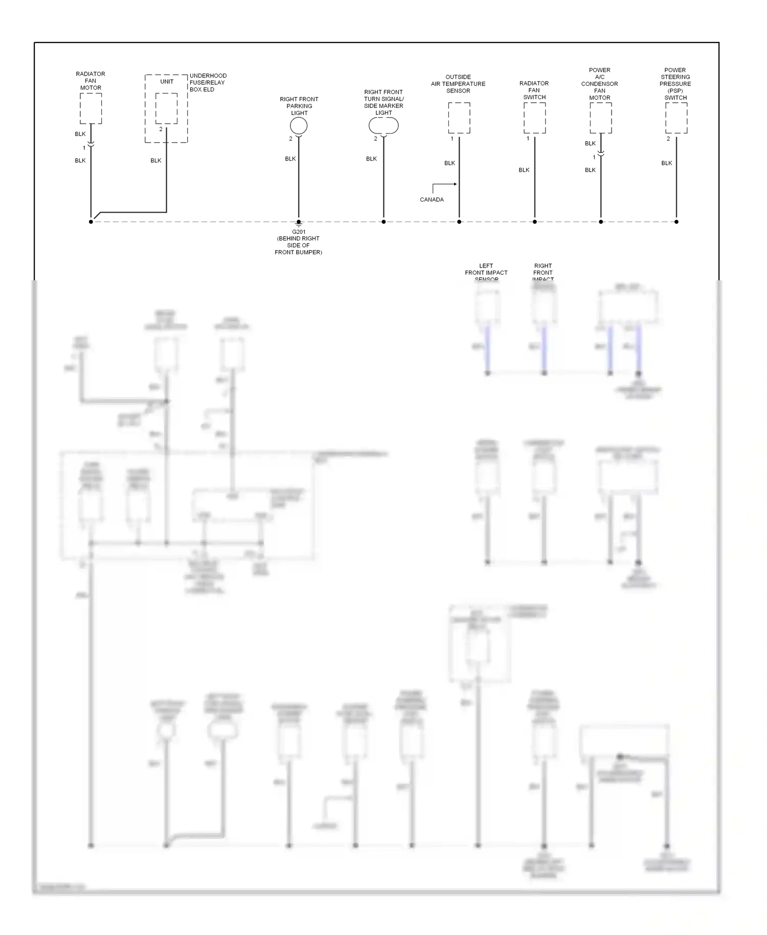 Wiring diagram washer fluid level sensor for Honda CR-V II (2001-2004) (1 of 1)