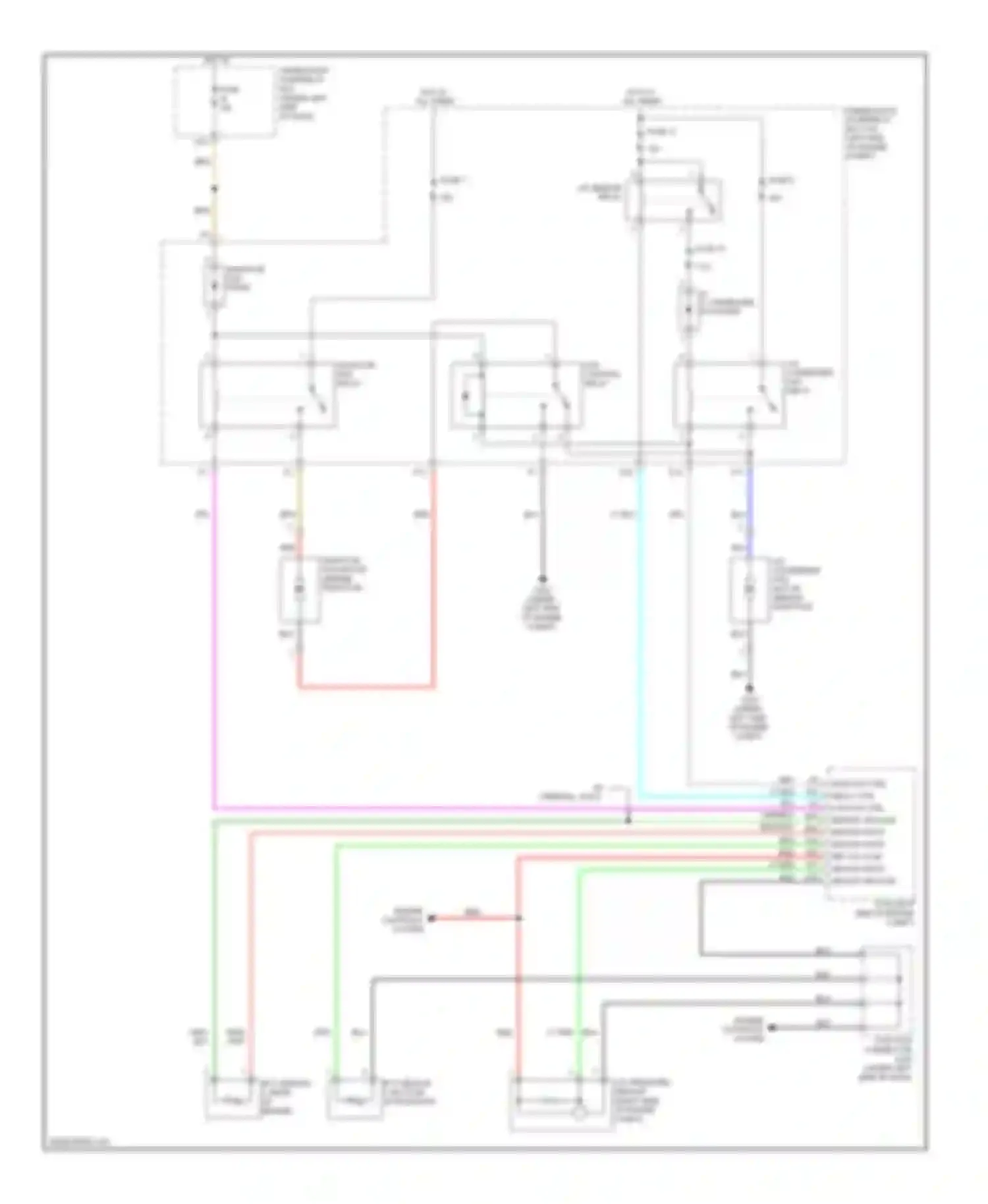 CR-V Honda III facelift (2009-2012): Cooling fan circuit