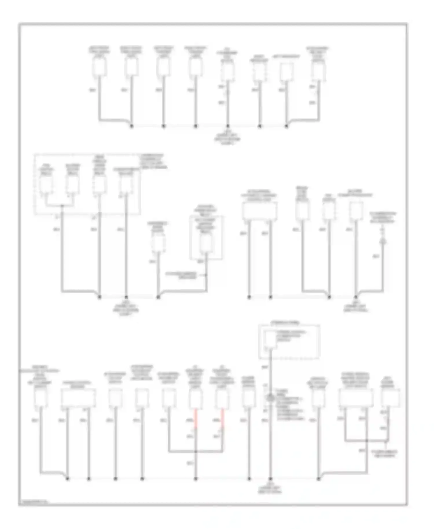 CR-V Honda III facelift (2009-2012): Ground distribution circuit (2 of 4)