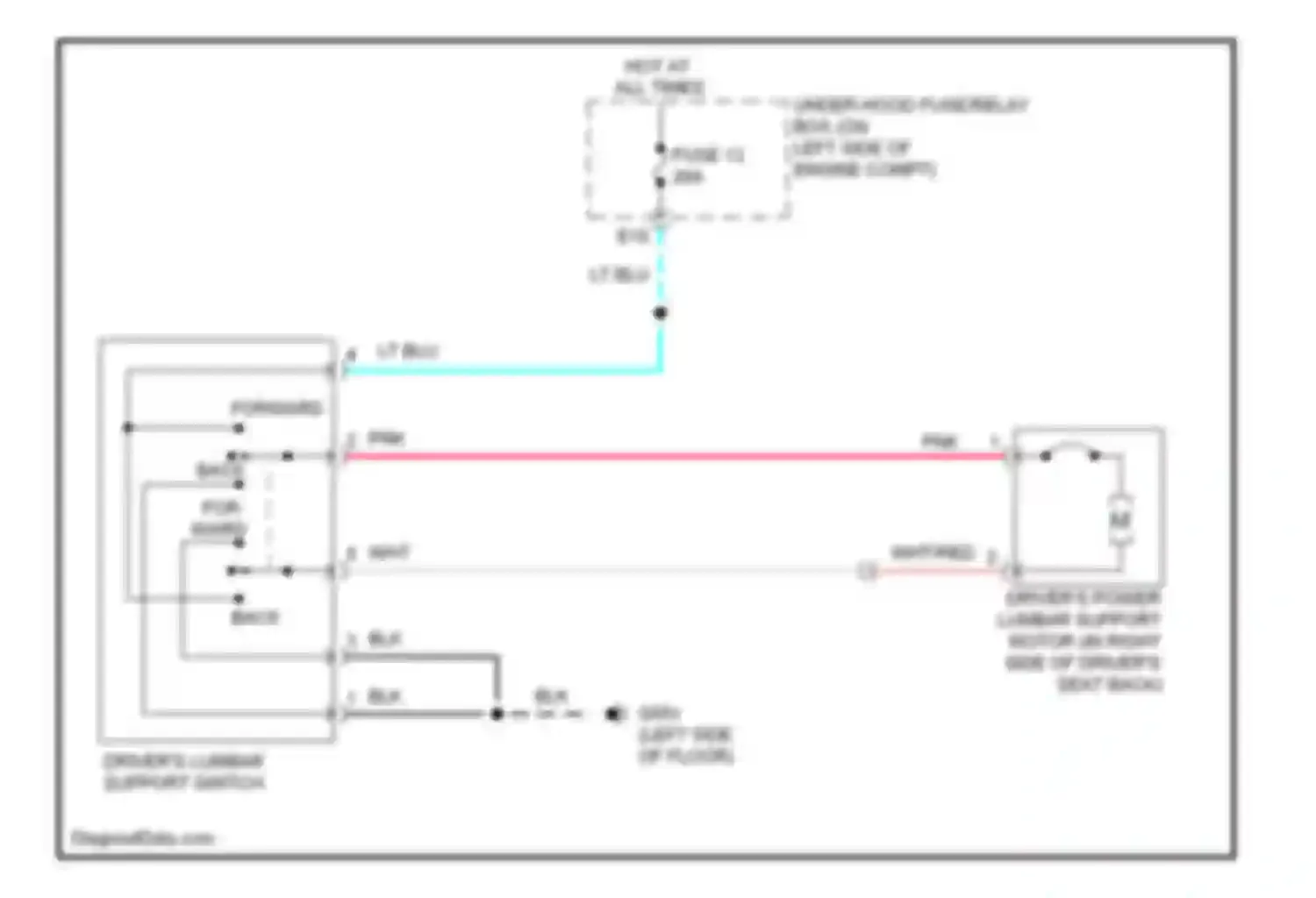 CR-V Honda III facelift (2009-2012): Driver"s lumbar circuit