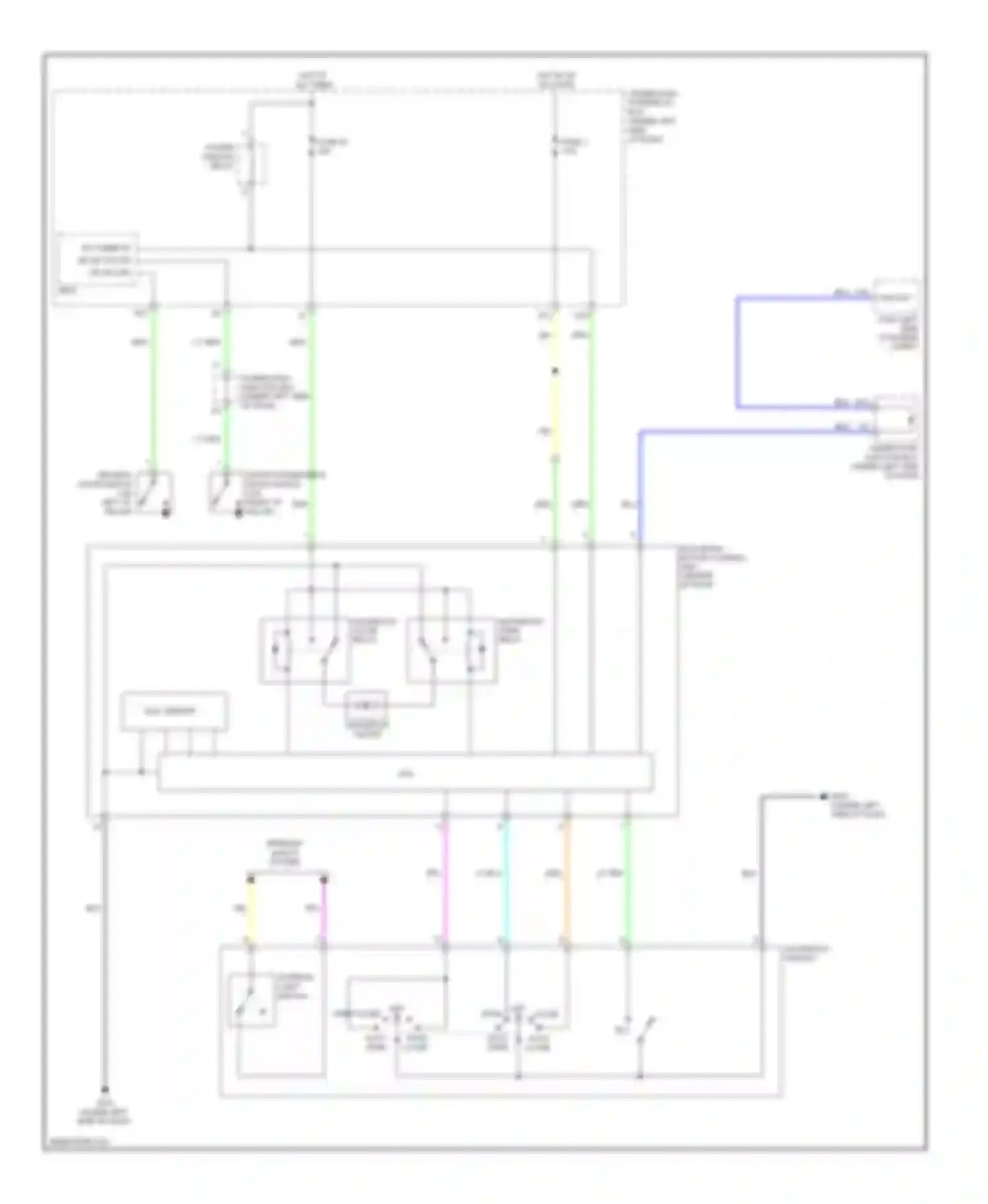 CR-V Honda III facelift (2009-2012): Power top/sunroof circuit
