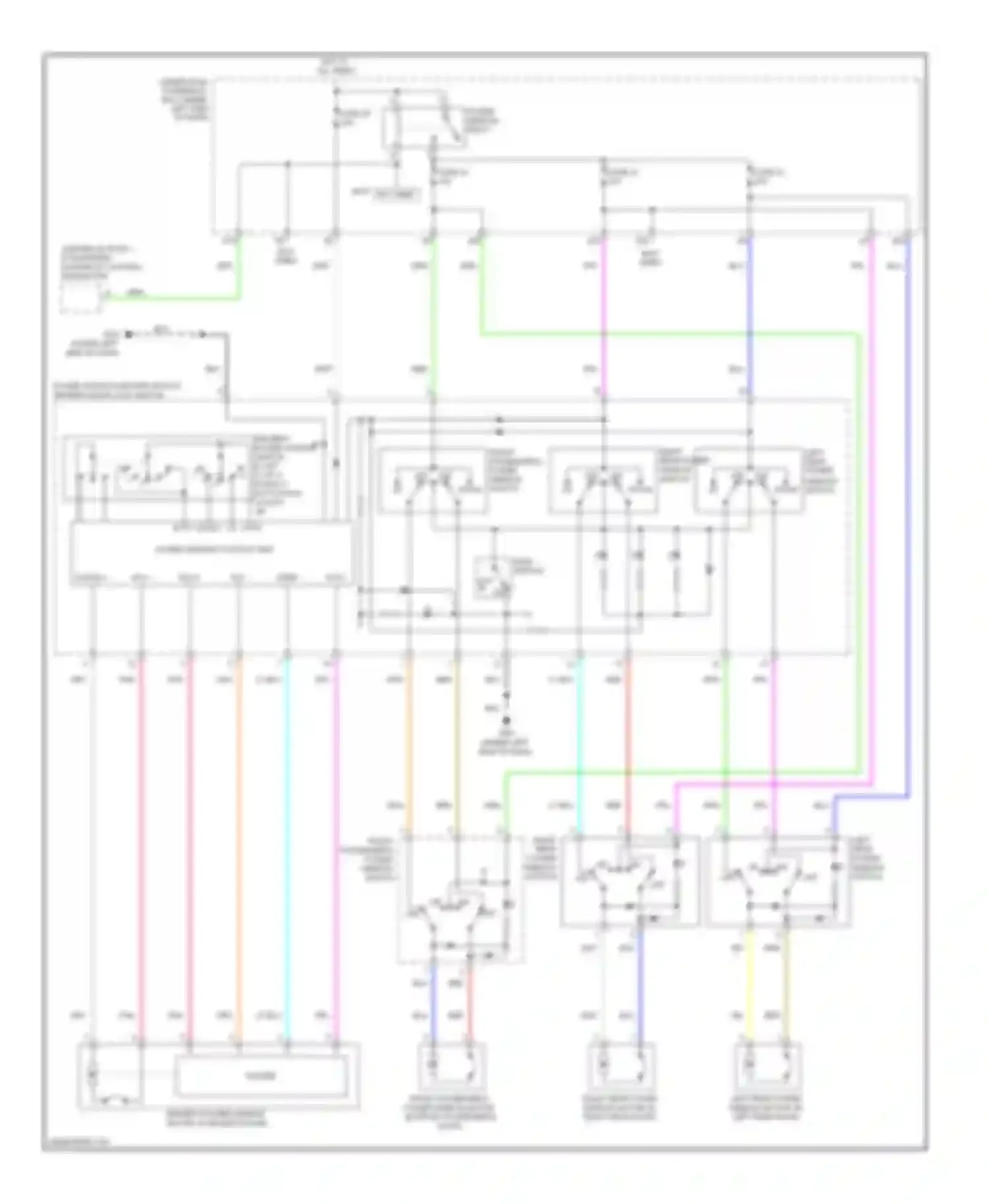 CR-V Honda III facelift (2009-2012): Power windows circuit