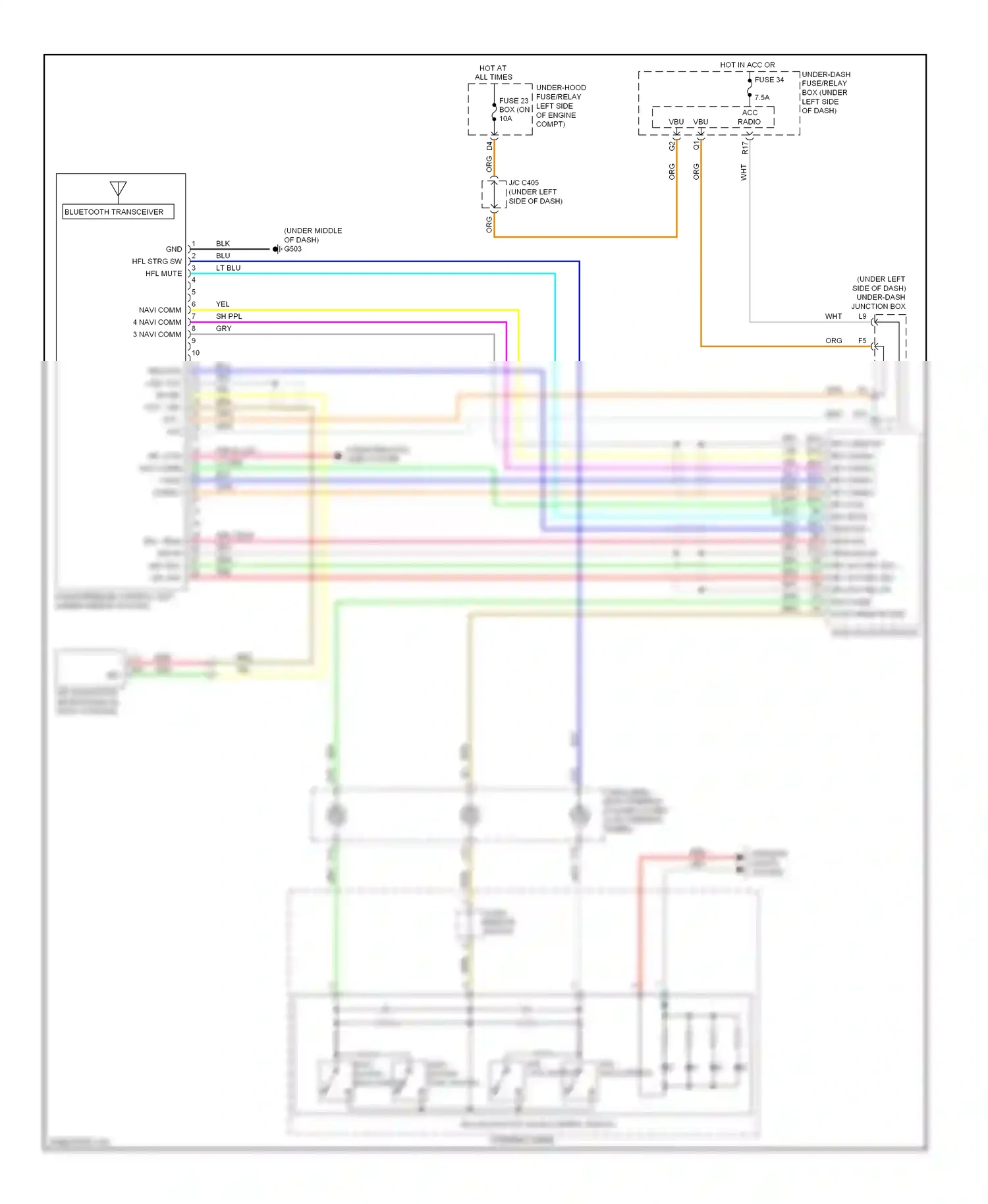 Wiring diagram audio remote switch for Honda CR-V III facelift (2009-2012) (1 of 7)