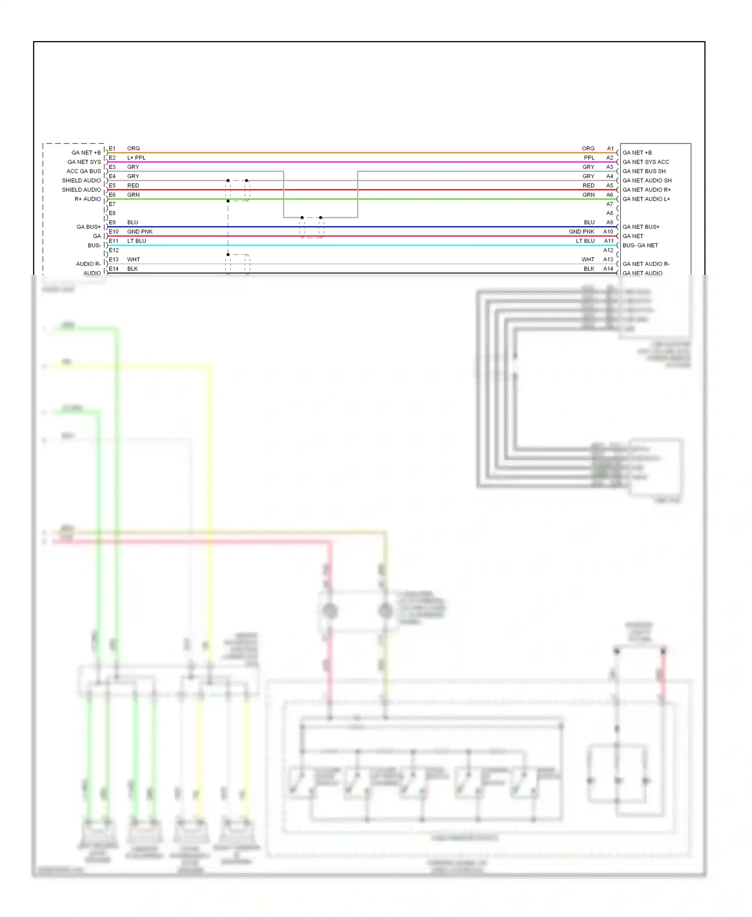 Wiring diagram audio unit for Honda CR-V III facelift (2009-2012) (10 of 10)