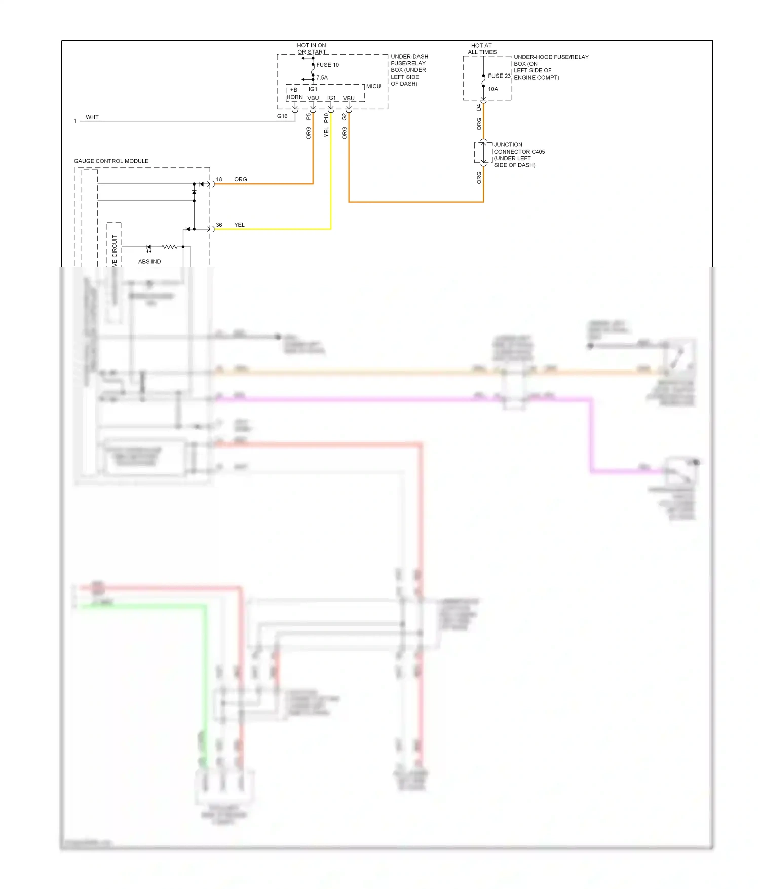 Wiring diagram brake system ind for Honda CR-V III facelift (2009-2012) (1 of 3)