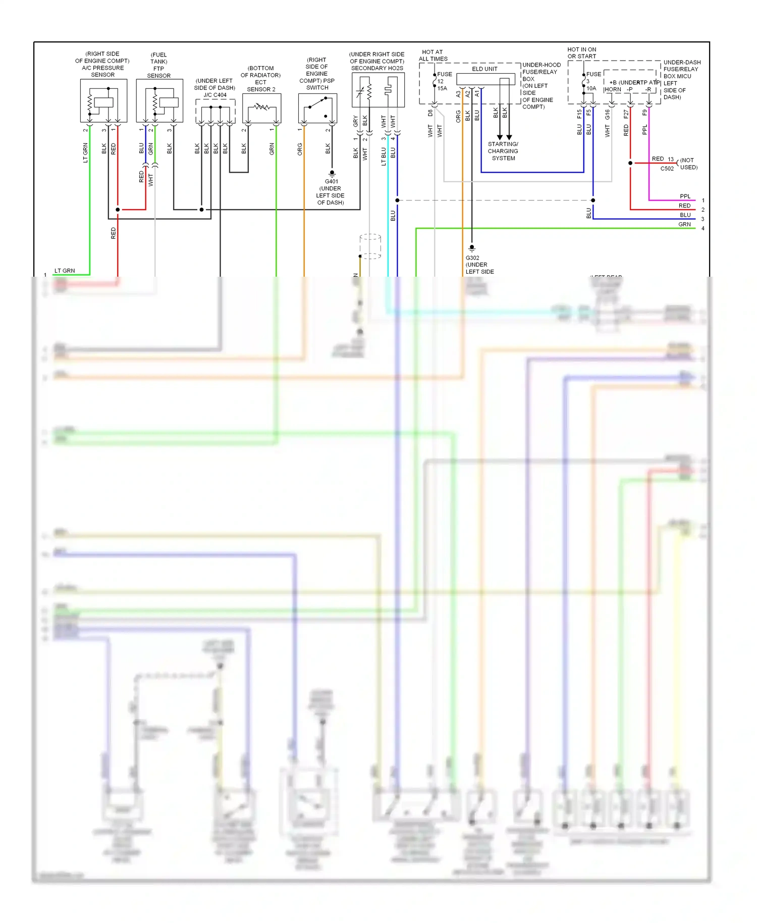 Wiring diagram eld unit for Honda CR-V III facelift (2009-2012) (4 of 4)
